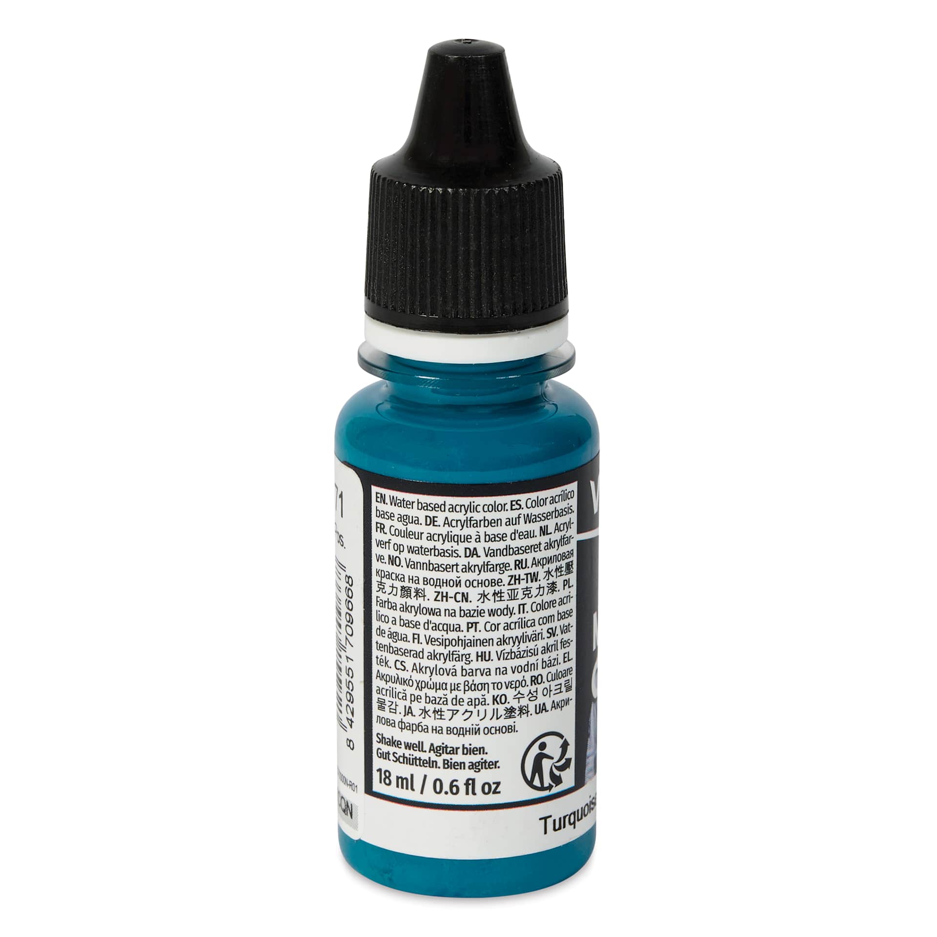 Vallejo Acrylic Model Color Paint - Turquoise, 18 ml back