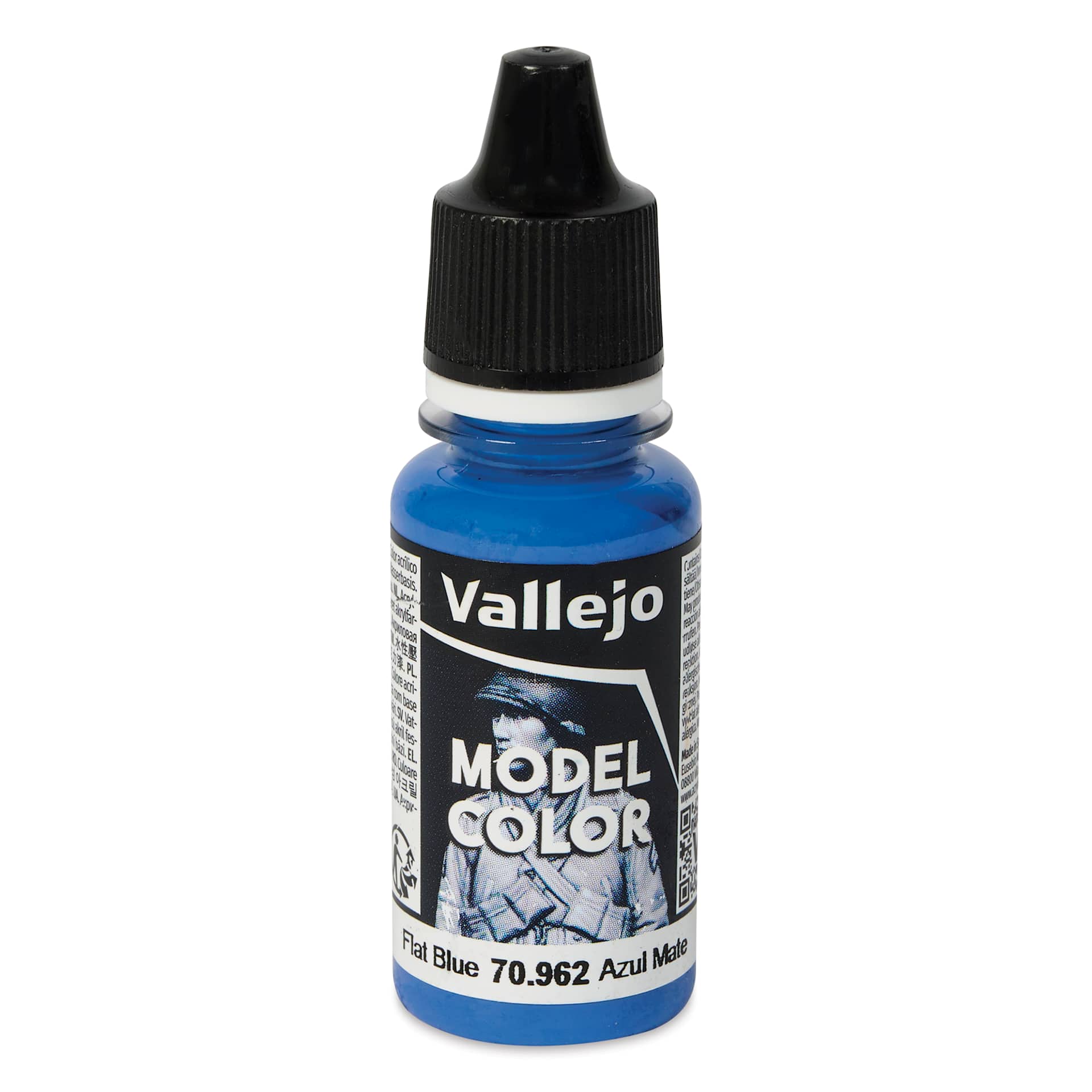 Vallejo Acrylic Model Color Paint - Flat Blue, 18 ml