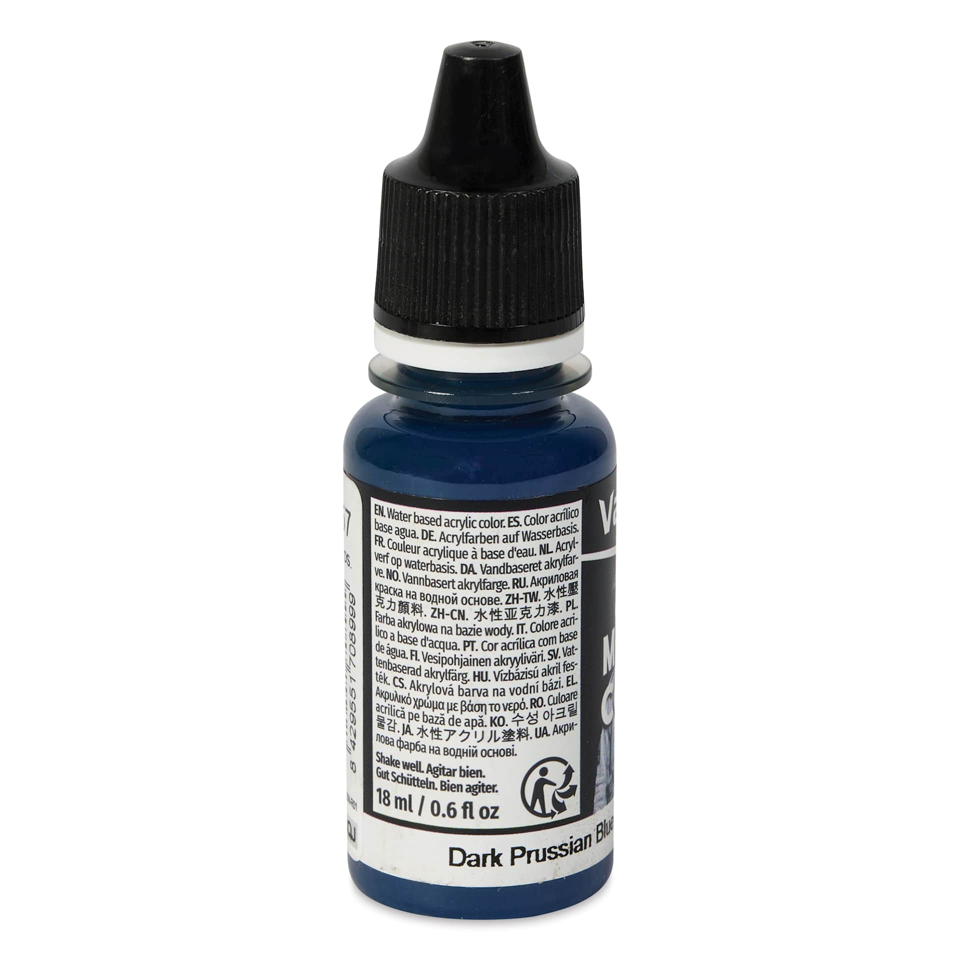 Vallejo Acrylic Model Color Paint - Dark Prussian Blue, 18 ml back