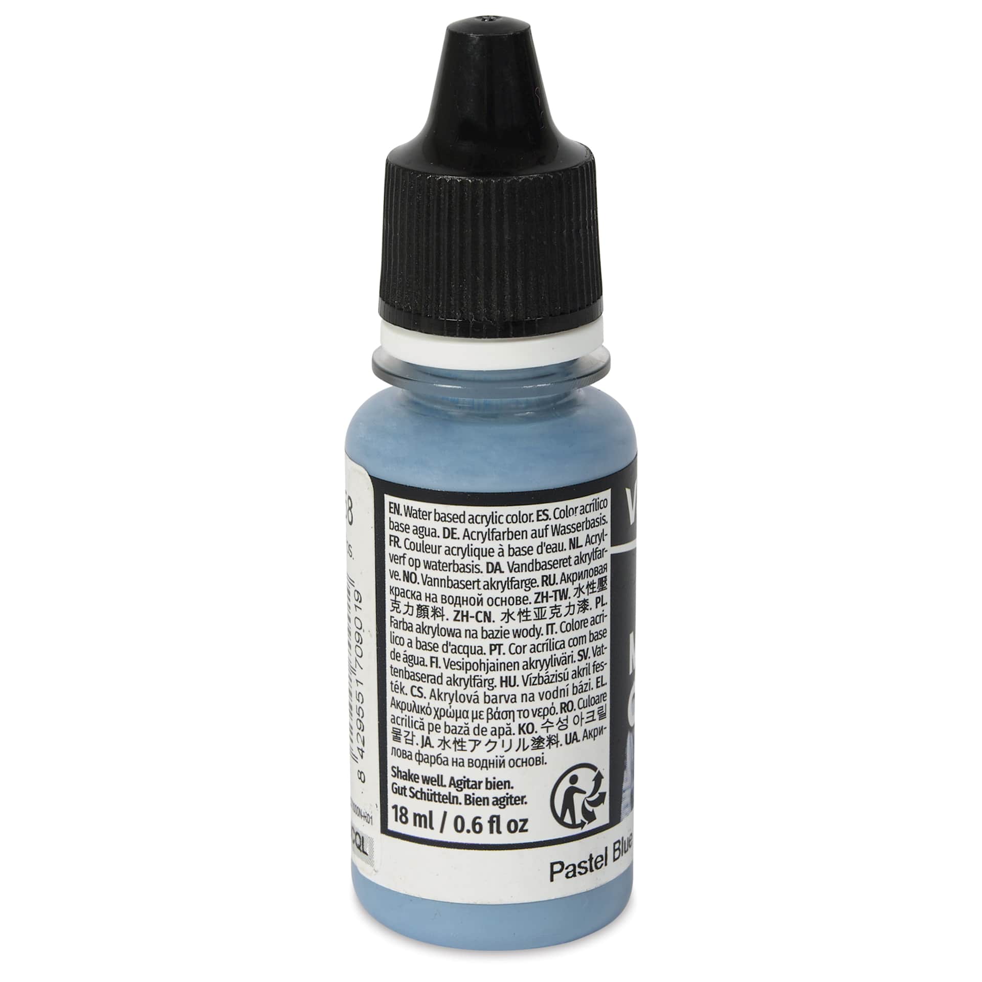 Vallejo Acrylic Model Color Paint - Pastel Blue, 18 ml back