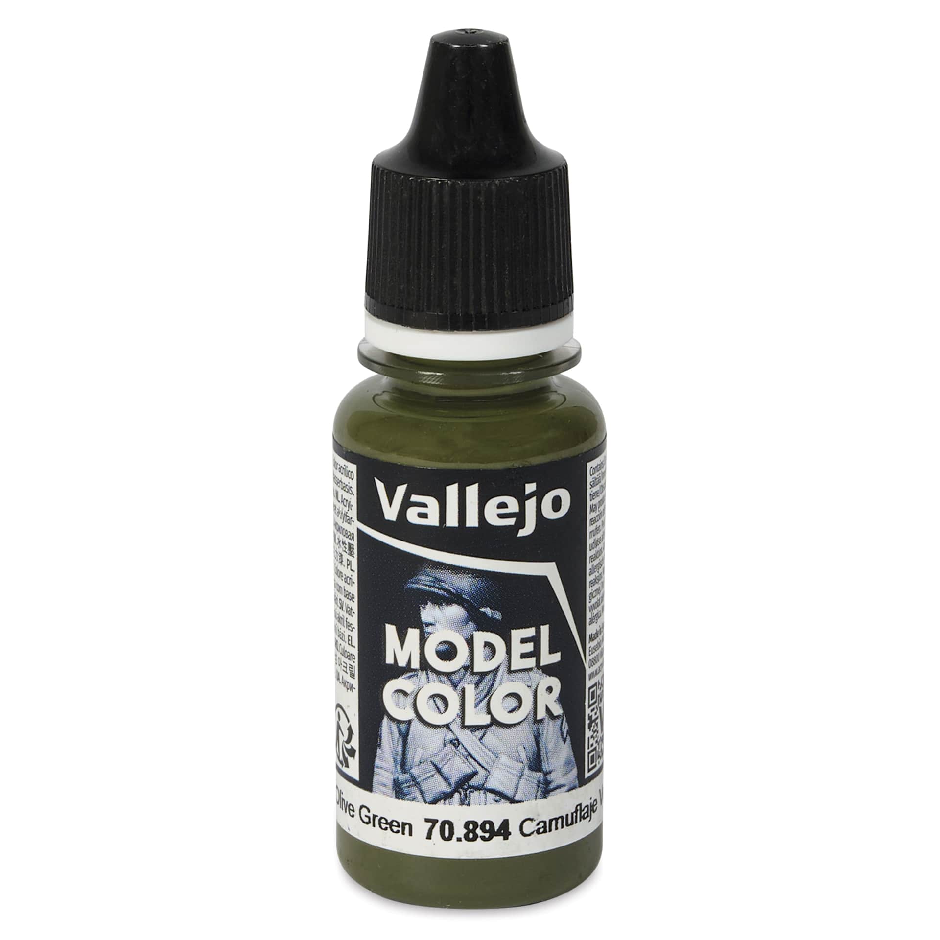 Vallejo Acrylic Model Color Paint - Camouflage Olive Green, 18 ml