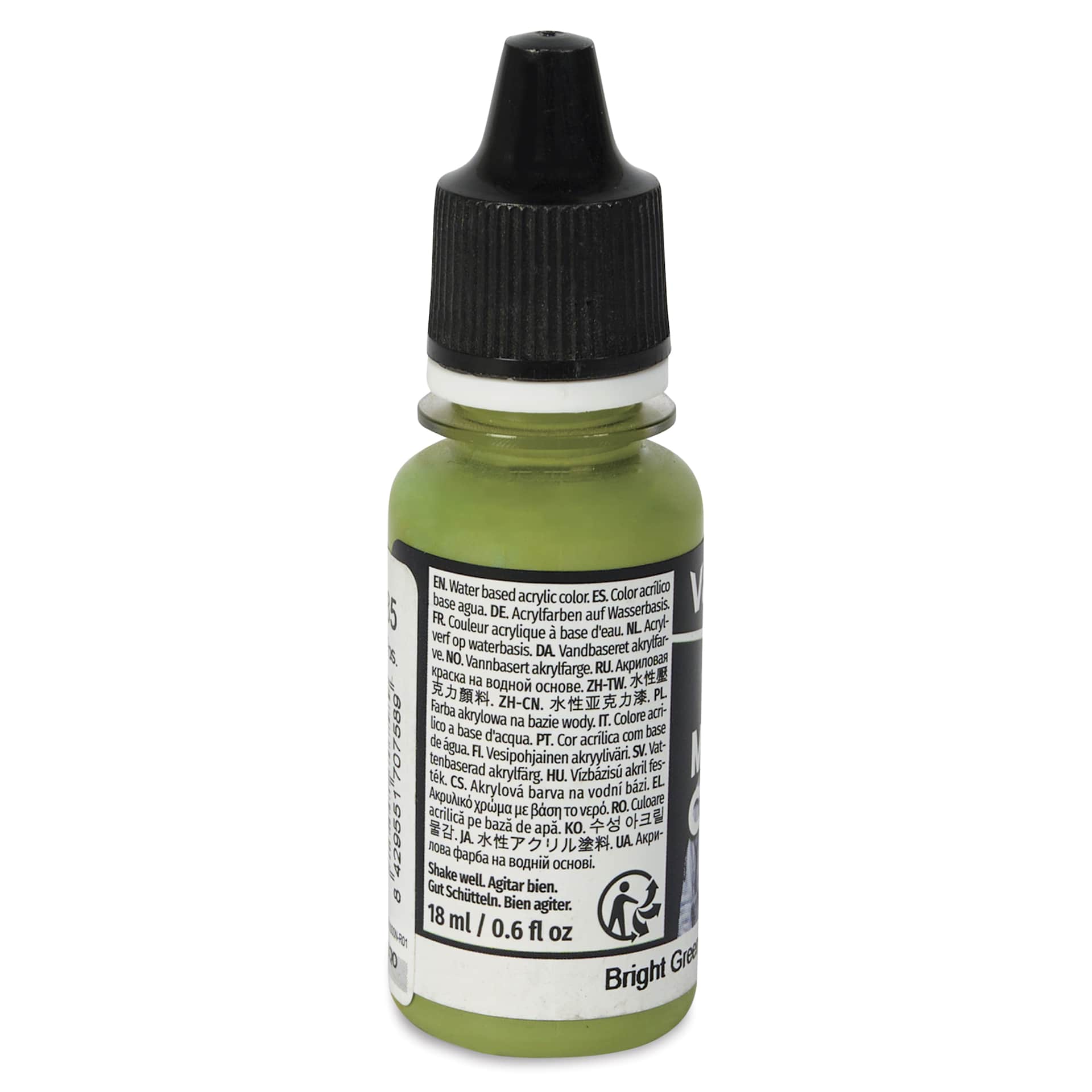 Vallejo Acrylic Model Color Paint - Bright Green, 18 ml back