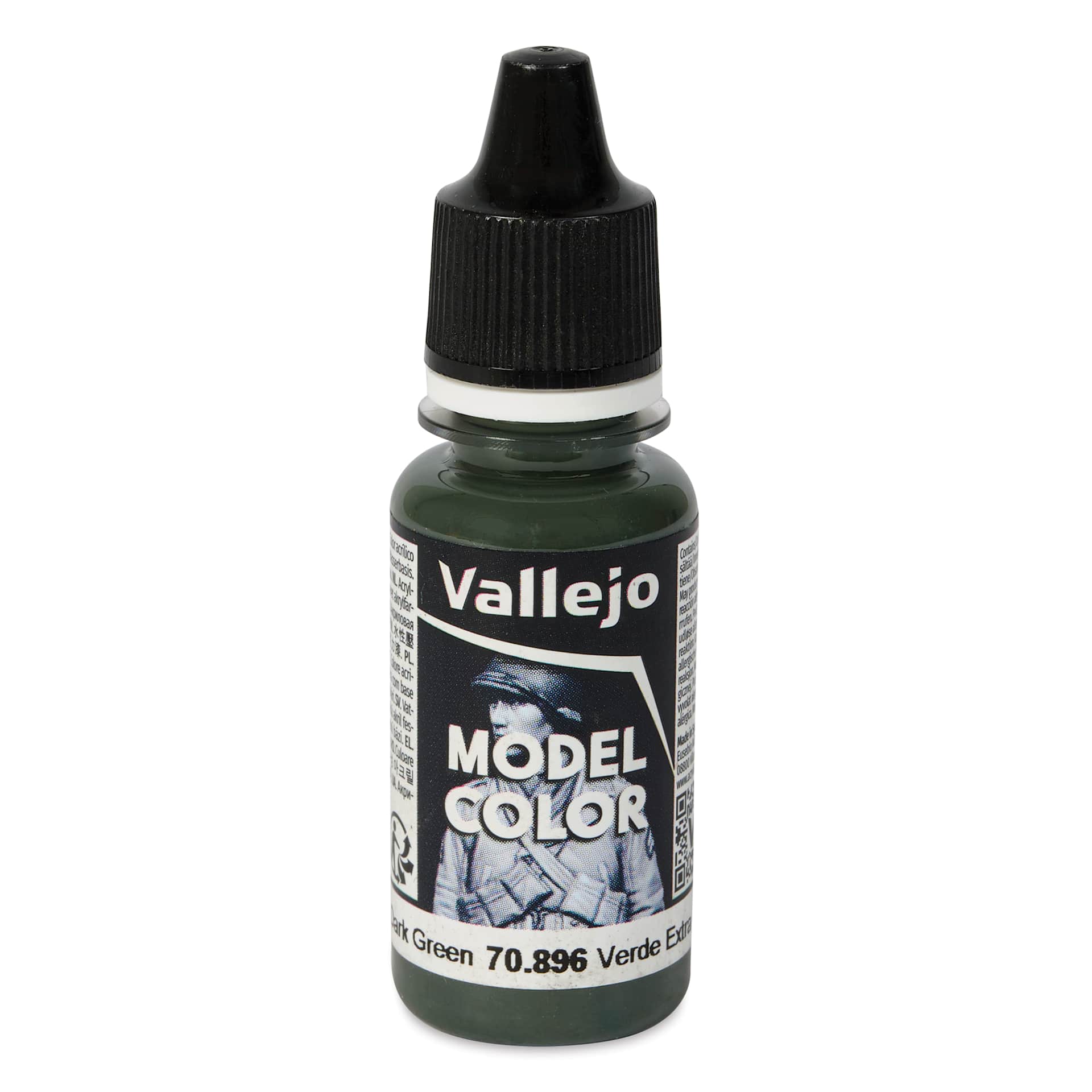 Vallejo Acrylic Model Color Paint - Extra Dark Green, 18 ml
