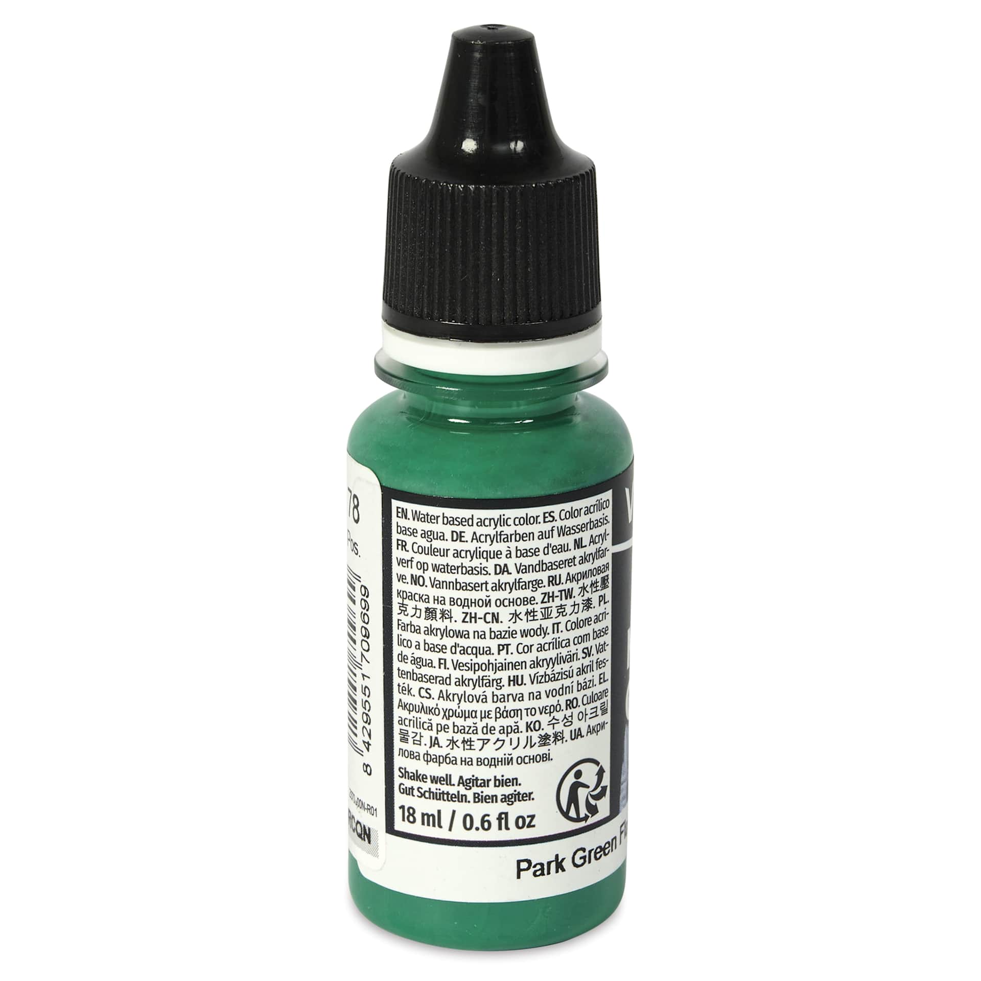 Vallejo Acrylic Model Color Paint - Park Green Flat, 18 ml back