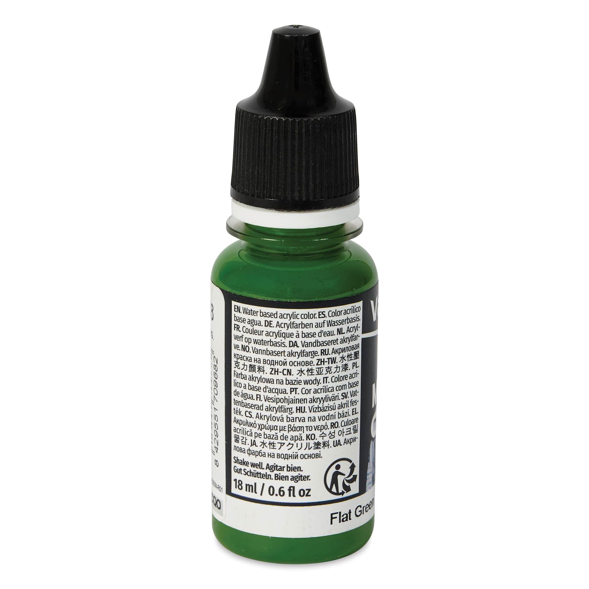 Vallejo Acrylic Model Color Paint - Flat Green, 18 ml back