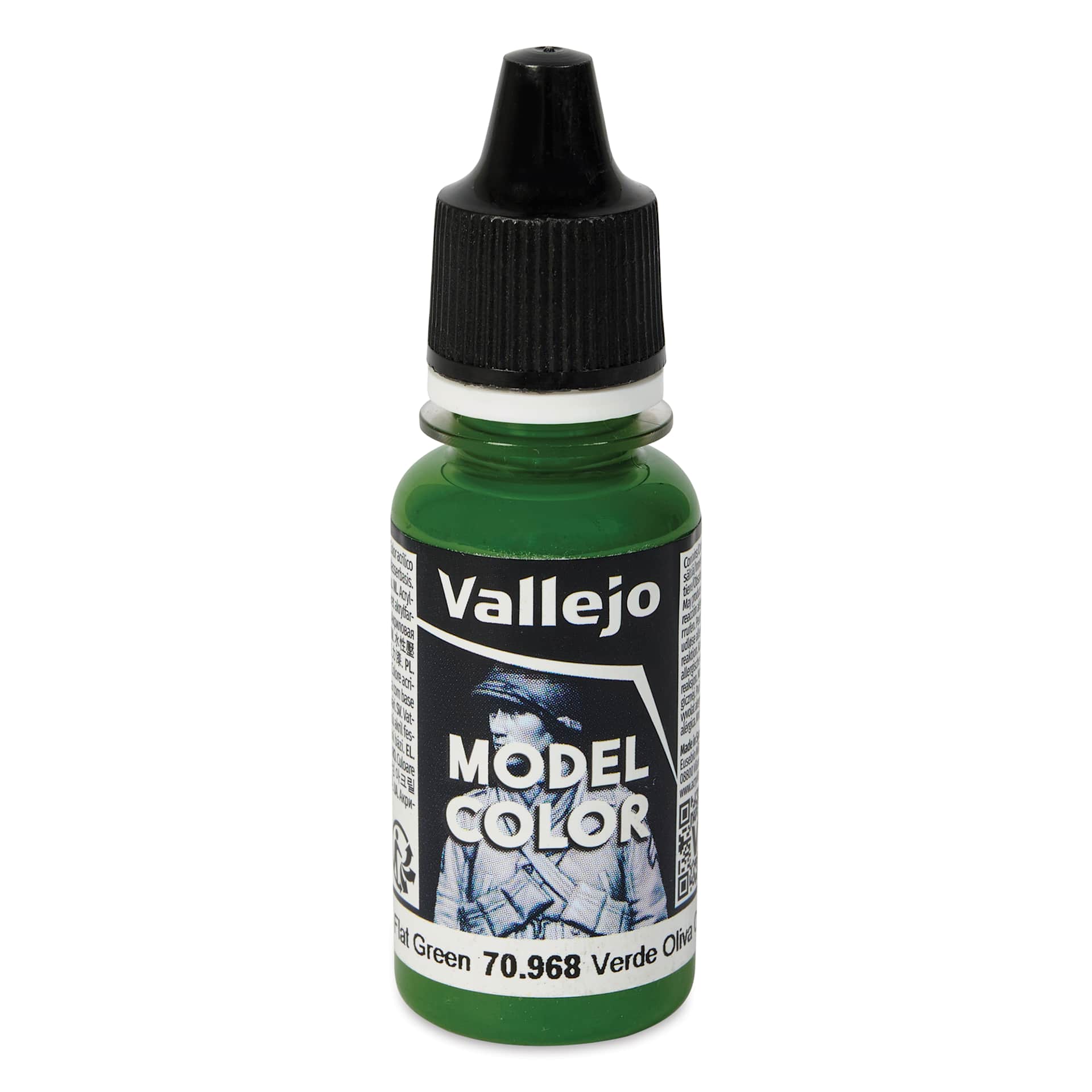 Vallejo Acrylic Model Color Paint - Flat Green, 18 ml