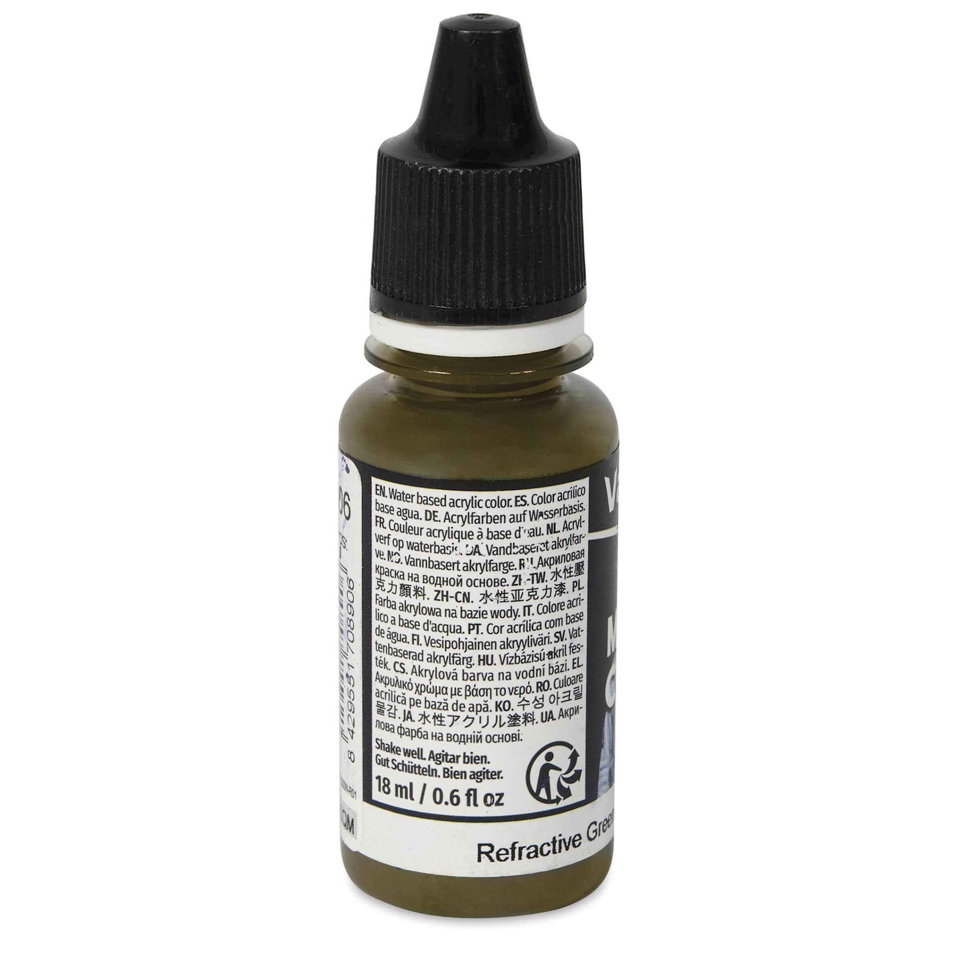 Vallejo Acrylic Model Color Paint - Refractive Green, 18 ml back