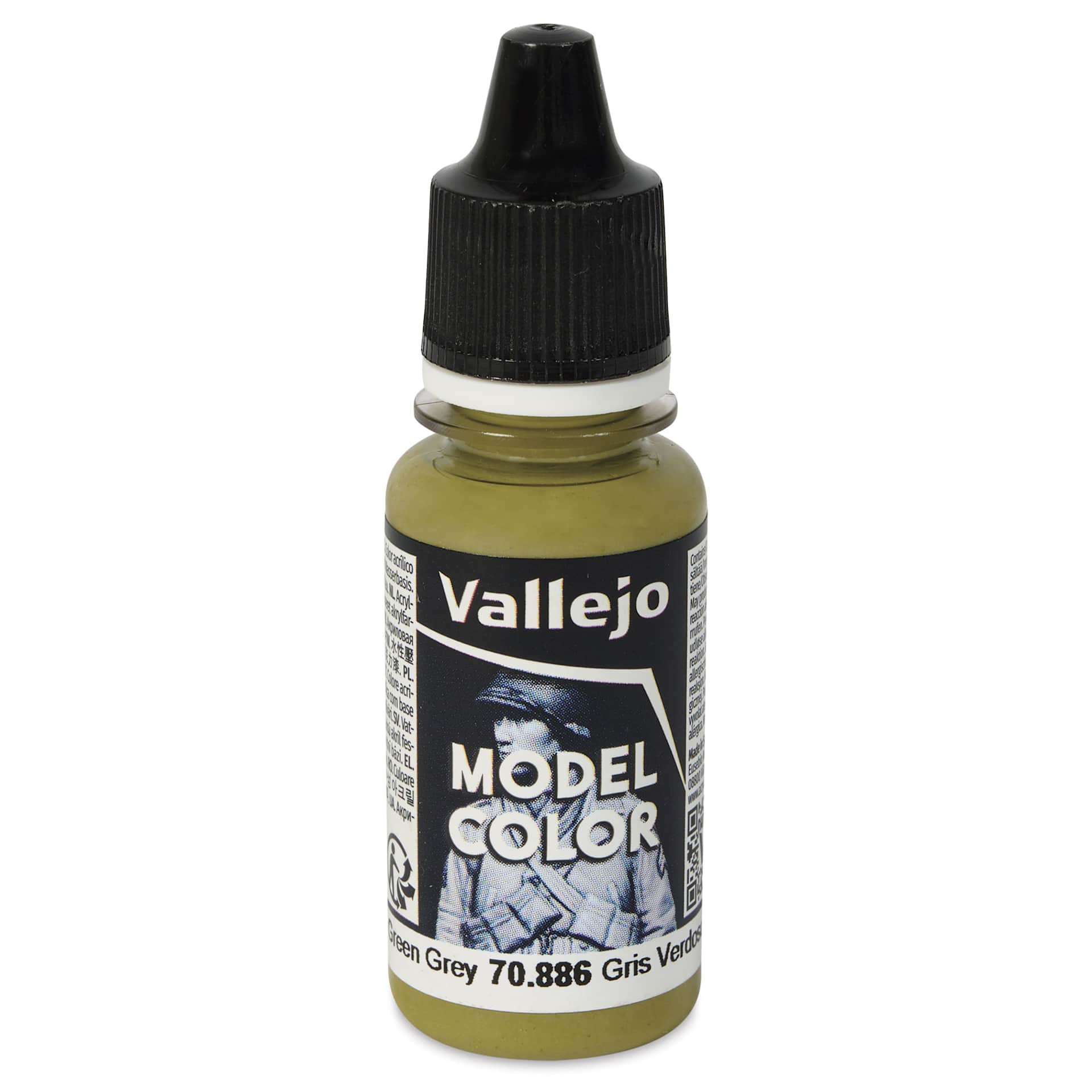 Vallejo Acrylic Model Color Paint - Grey Green, 18 ml