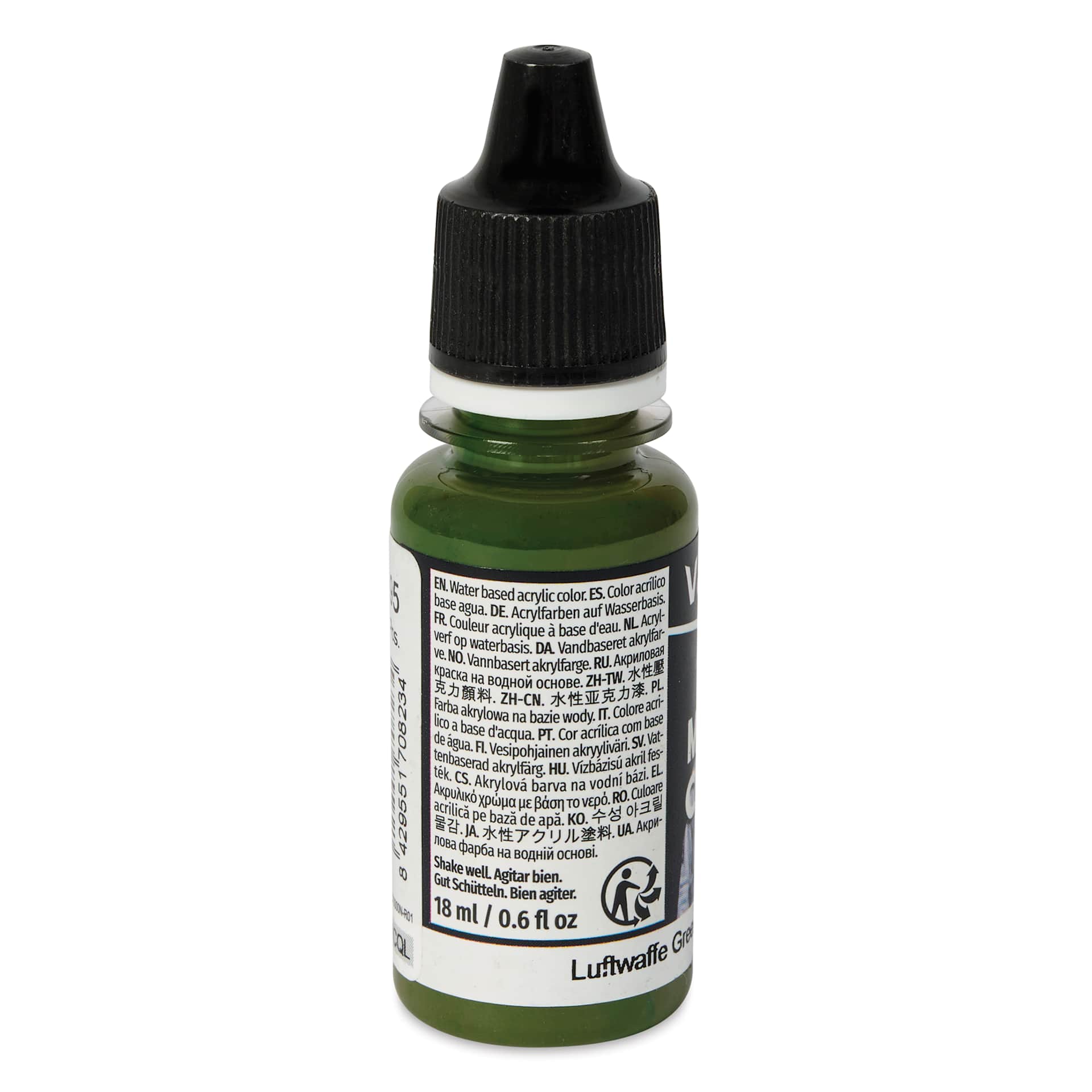 Vallejo Acrylic Model Color Paint - Luftwaffe Green, 18 ml back