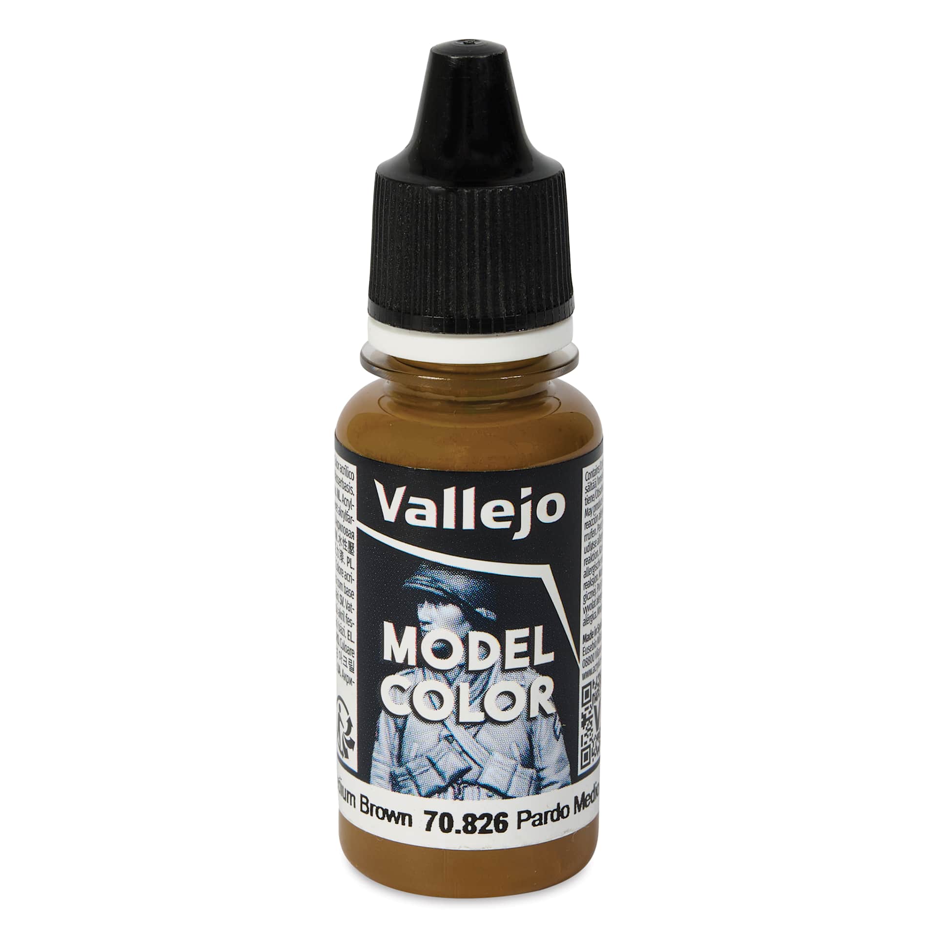 Vallejo Acrylic Model Color Paint - Medium Brown, 18 ml
