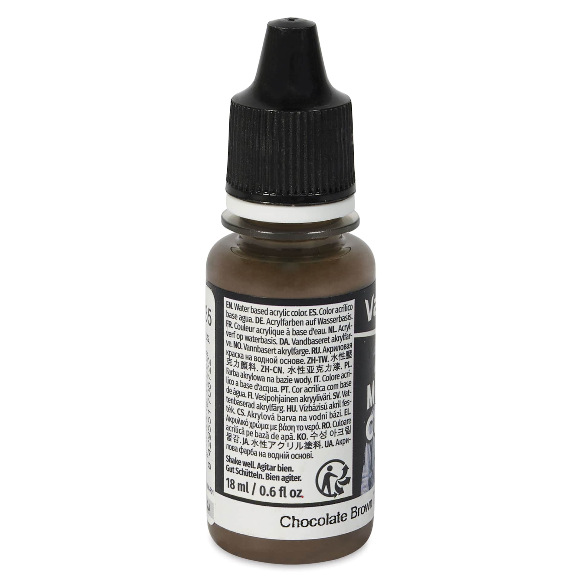 Vallejo Acrylic Model Color Paint - Chocolate Brown, 18 ml back