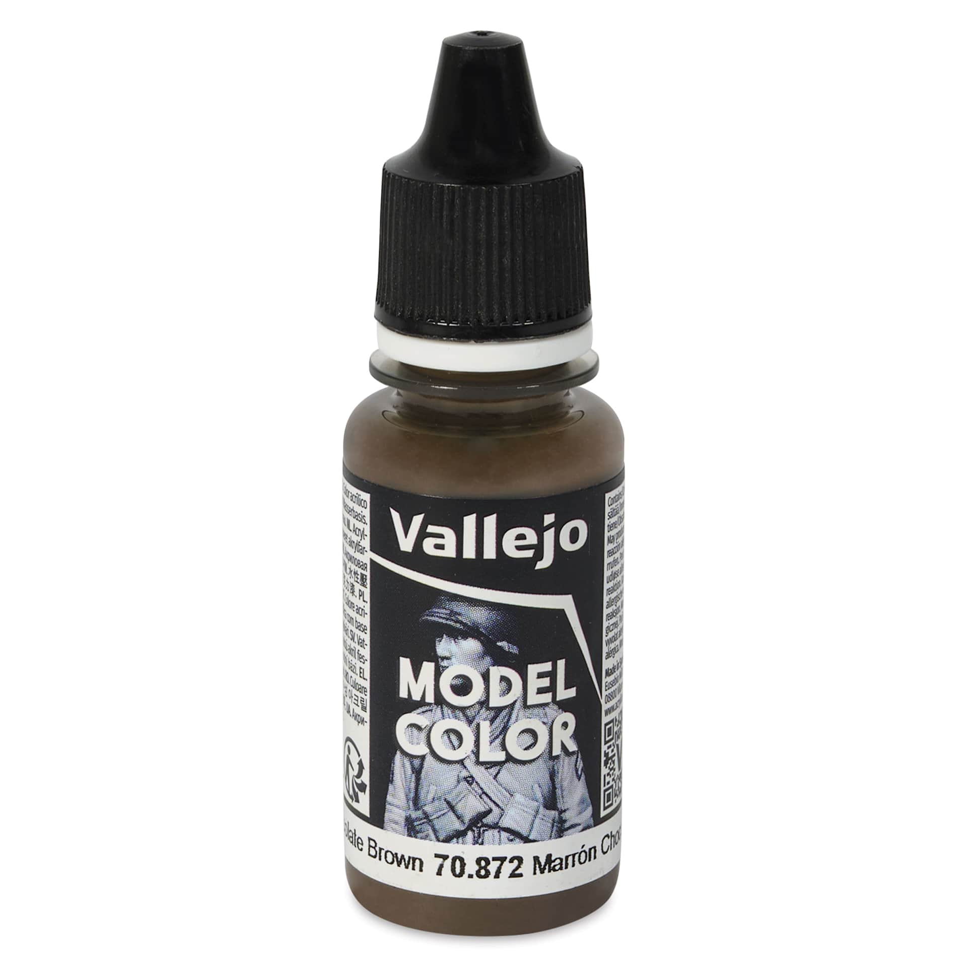 Vallejo Acrylic Model Color Paint - Chocolate Brown, 18 ml