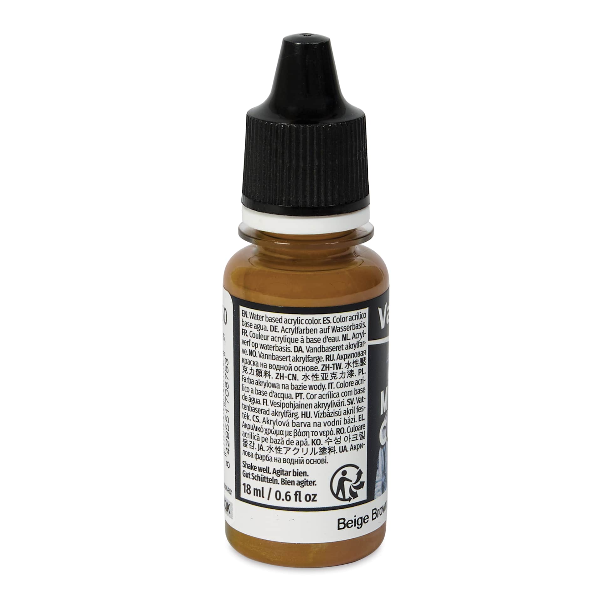 Vallejo Acrylic Model Color Paint - Beige Brown, 18 ml back