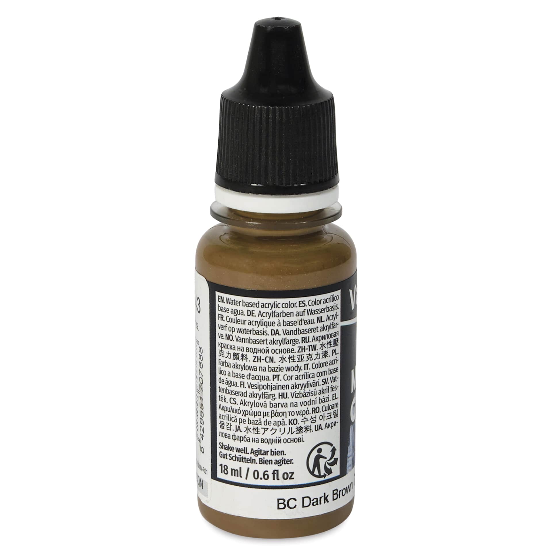 Vallejo Acrylic Model Color Paint - BC Dark Brown, 18 ml back