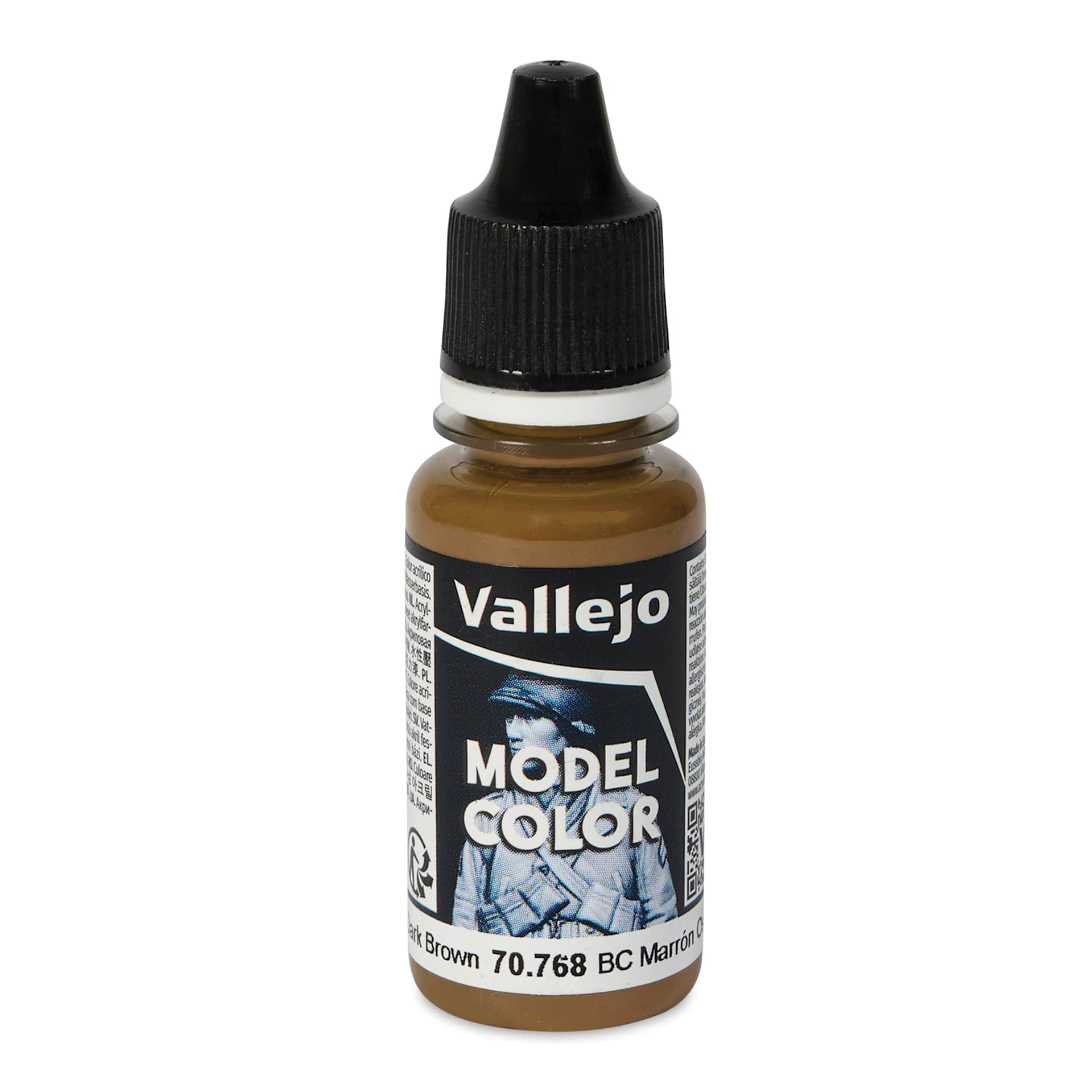 Vallejo Acrylic Model Color Paint - BC Dark Brown, 18 ml