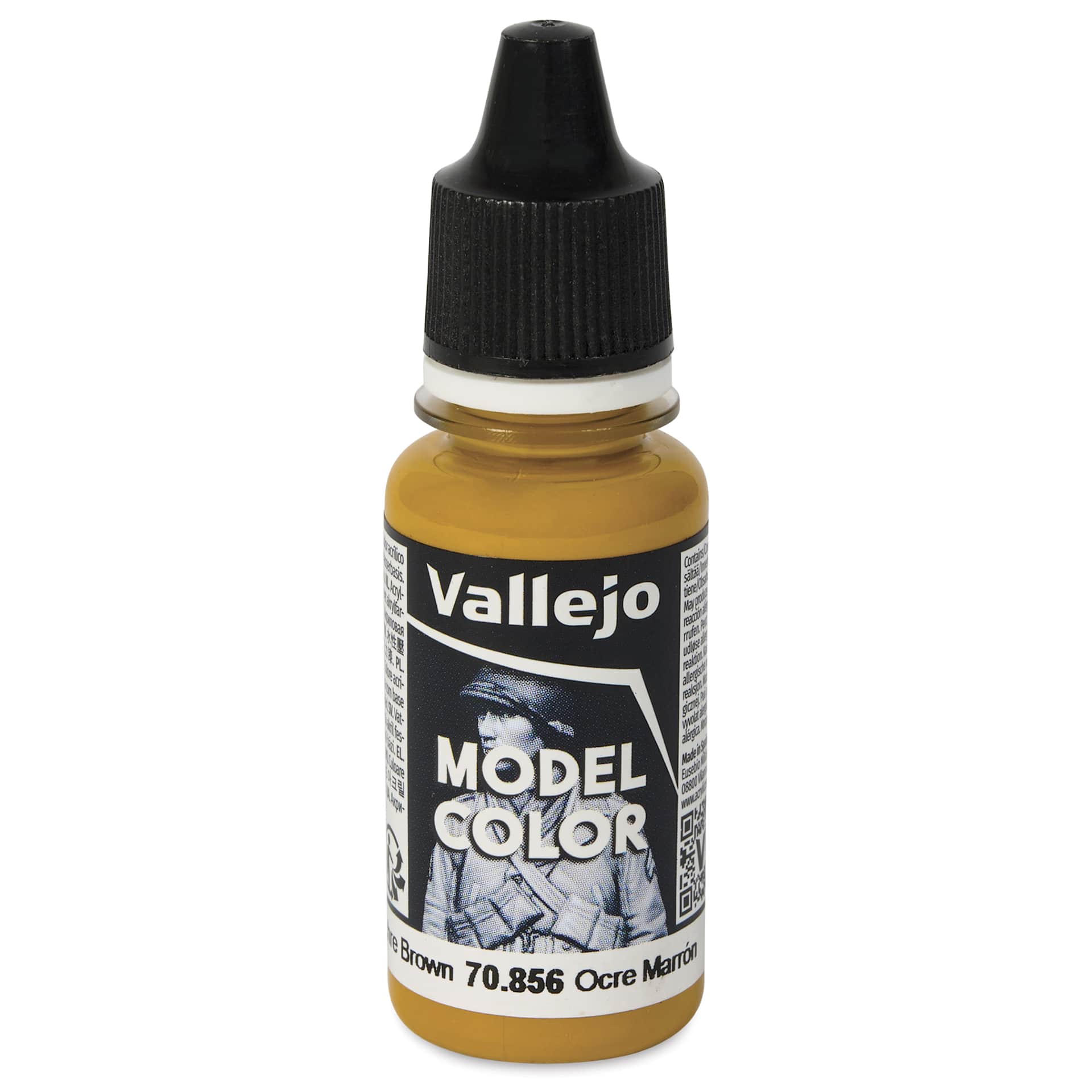Vallejo Acrylic Model Color Paint - Ochre Brown, 18 ml