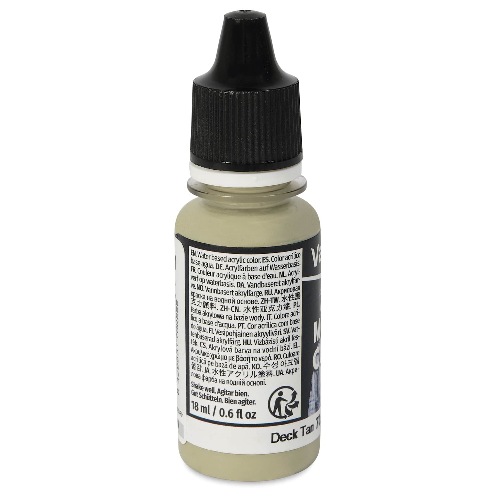 Vallejo Acrylic Model Color Paint - Deck Tan, 18 ml back