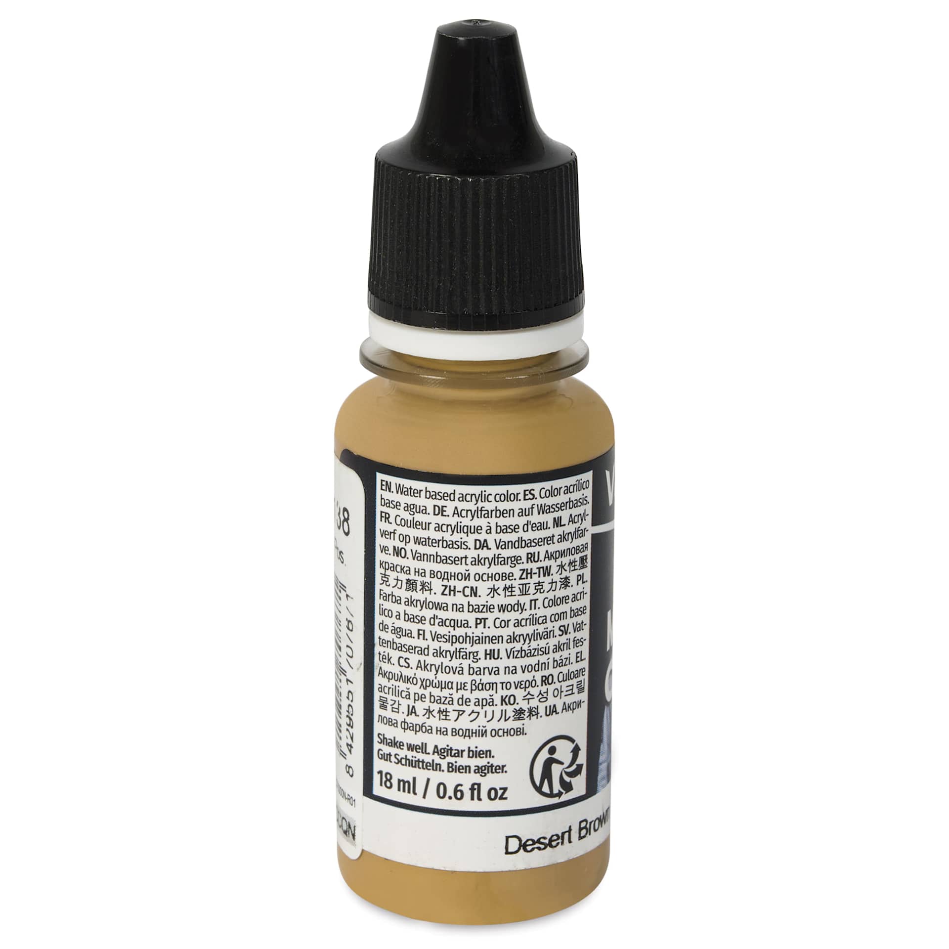 Vallejo Acrylic Model Color Paint - Desert Brown, 18 ml back
