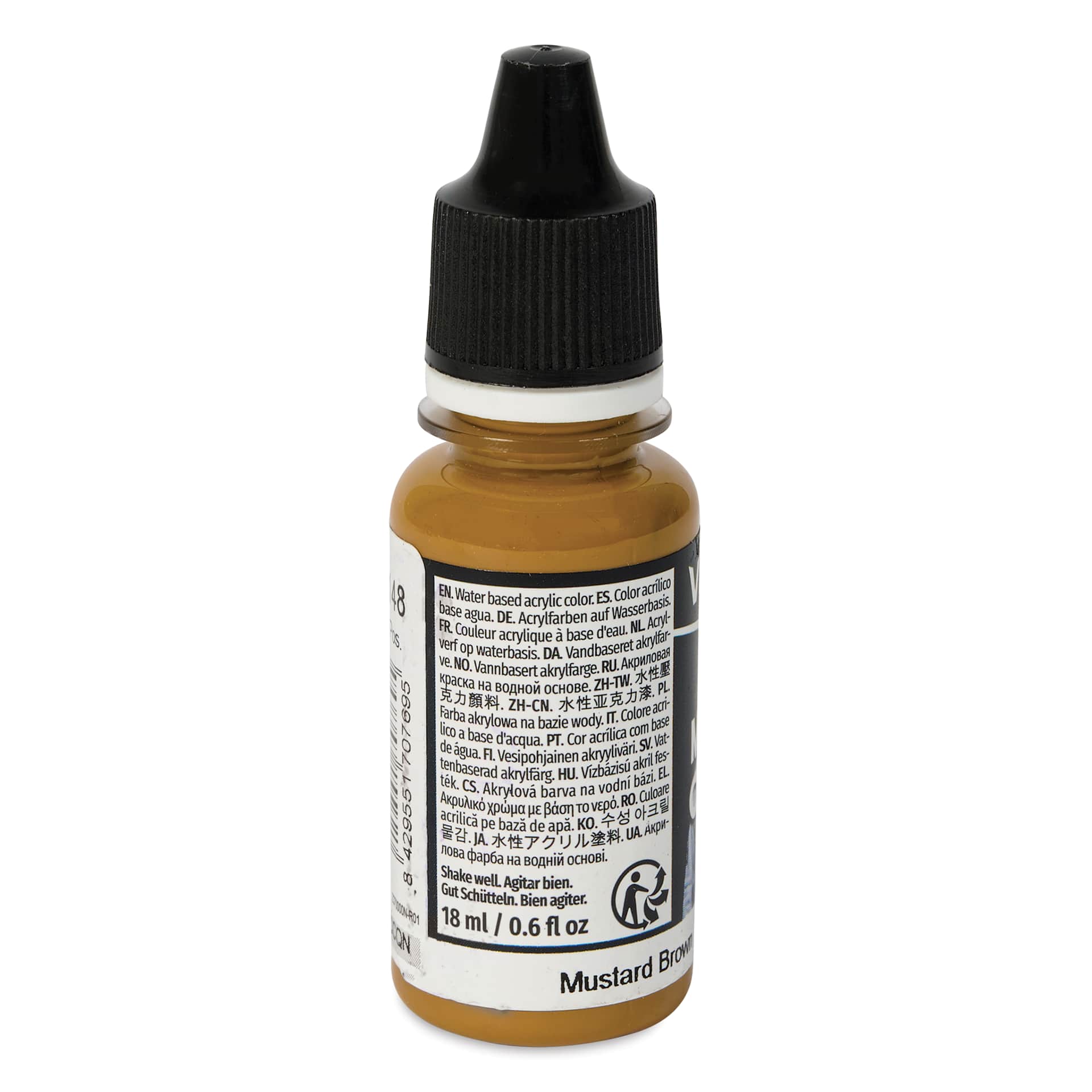 Vallejo Acrylic Model Color Paint - Mustard Brown, 18 ml back