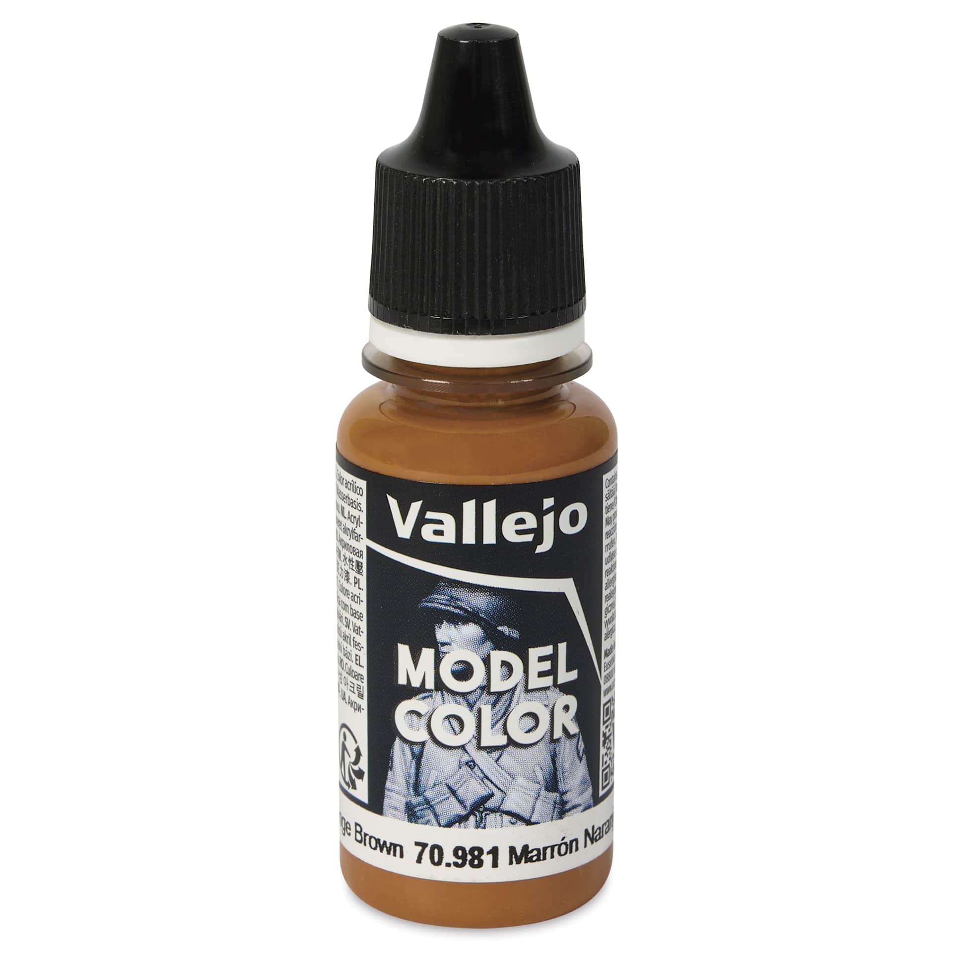Vallejo Acrylic Model Color Paint - Orange Brown, 18 ml