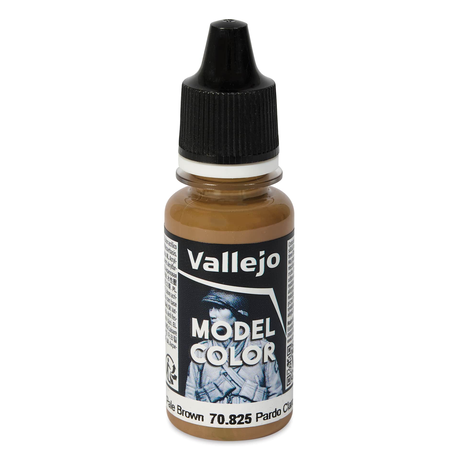 Vallejo Acrylic Model Color Paint - Pale Brown, 18 ml