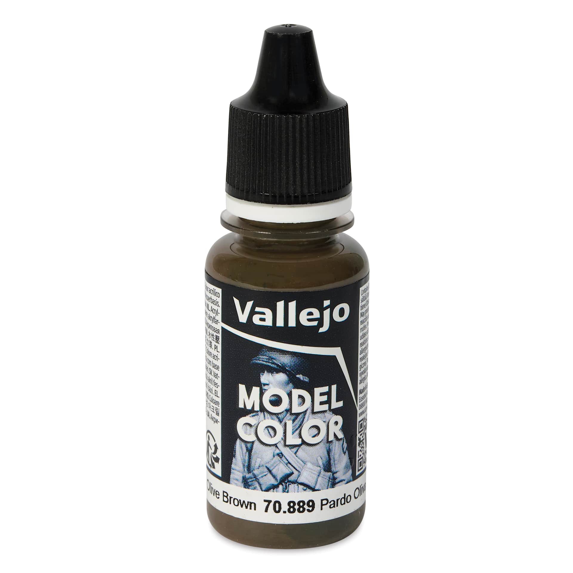 Vallejo Acrylic Model Color Paint - Olive Brown, 18 ml