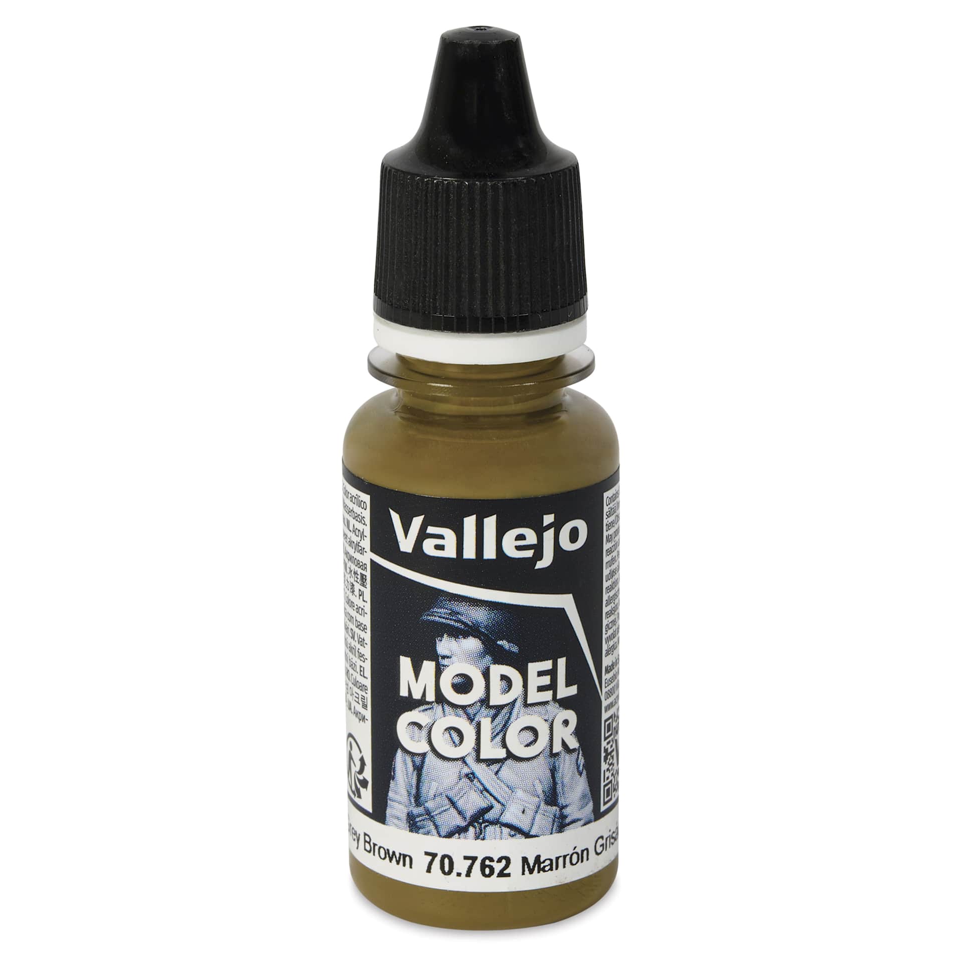 Vallejo Acrylic Model Color Paint - Grey Brown, 18 ml