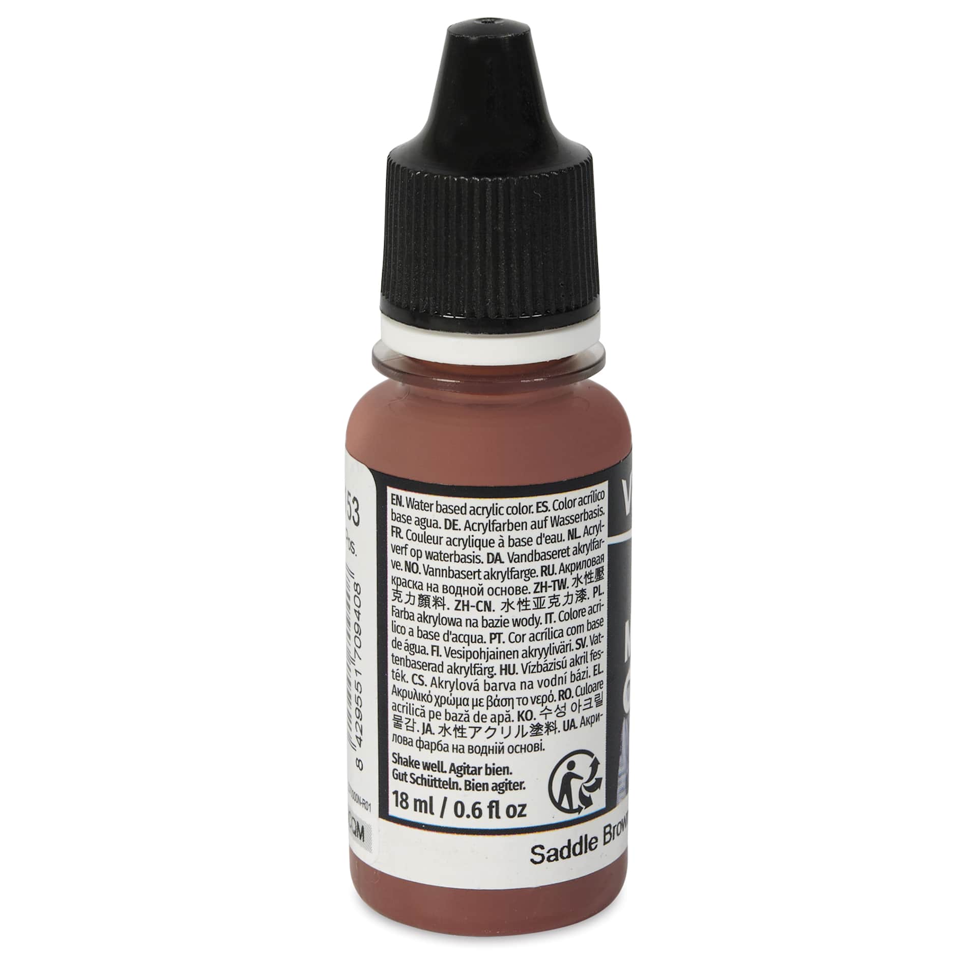 Vallejo Acrylic Model Color Paint - Saddle Brown, 18 ml back