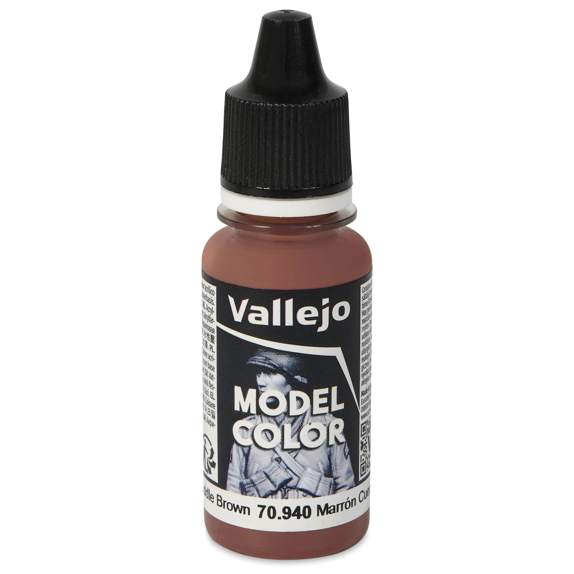 Vallejo Acrylic Model Color Paint - Saddle Brown, 18 ml