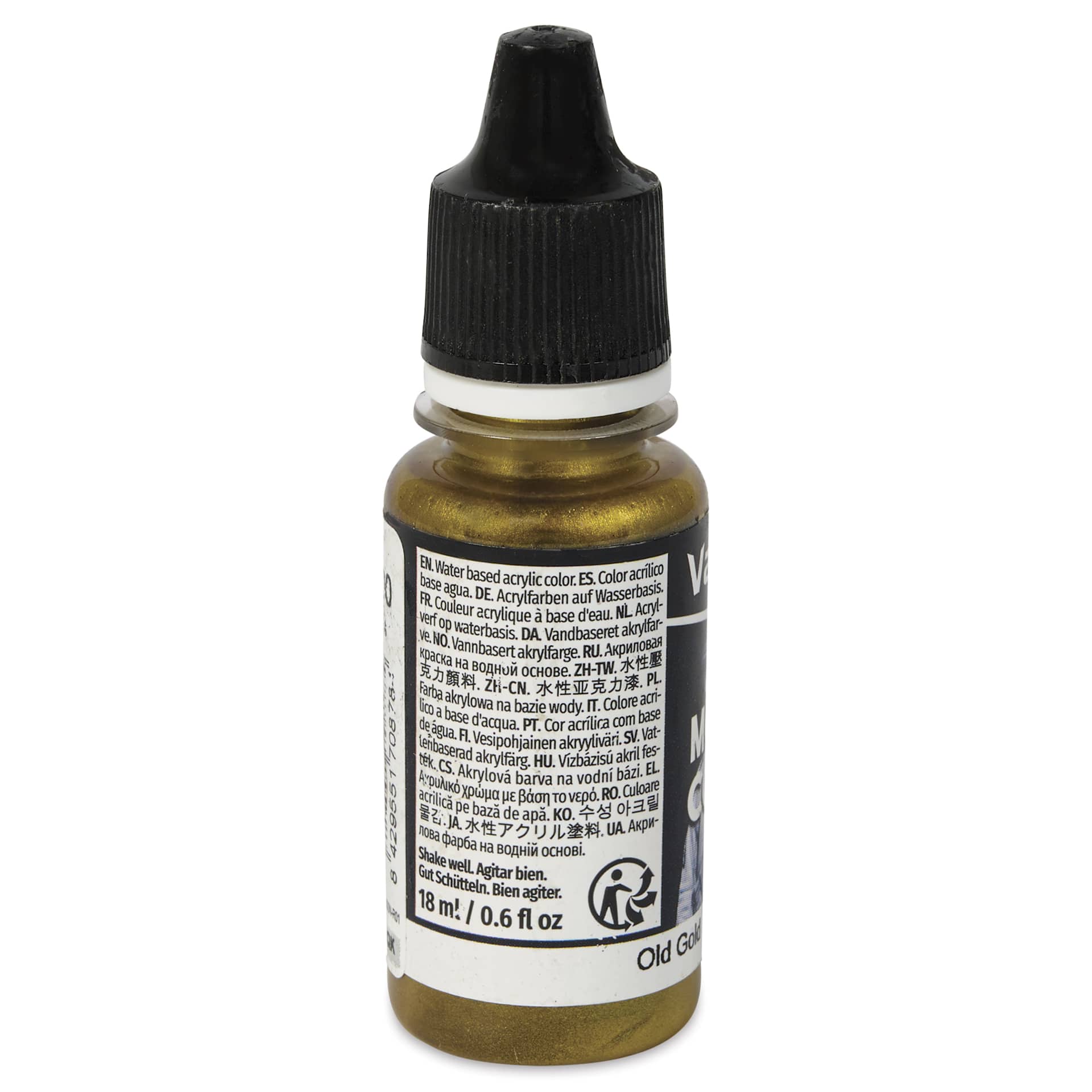 Vallejo Acrylic Model Color Paint - Old Gold, 18 ml back
