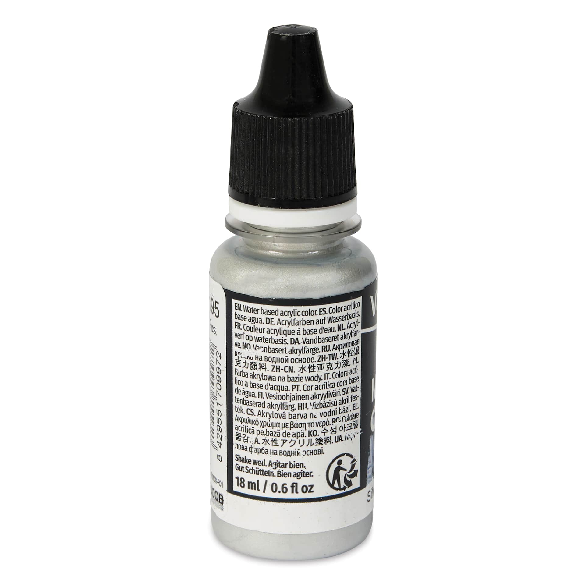 Vallejo Acrylic Model Color Paint - Silver, 18 ml back