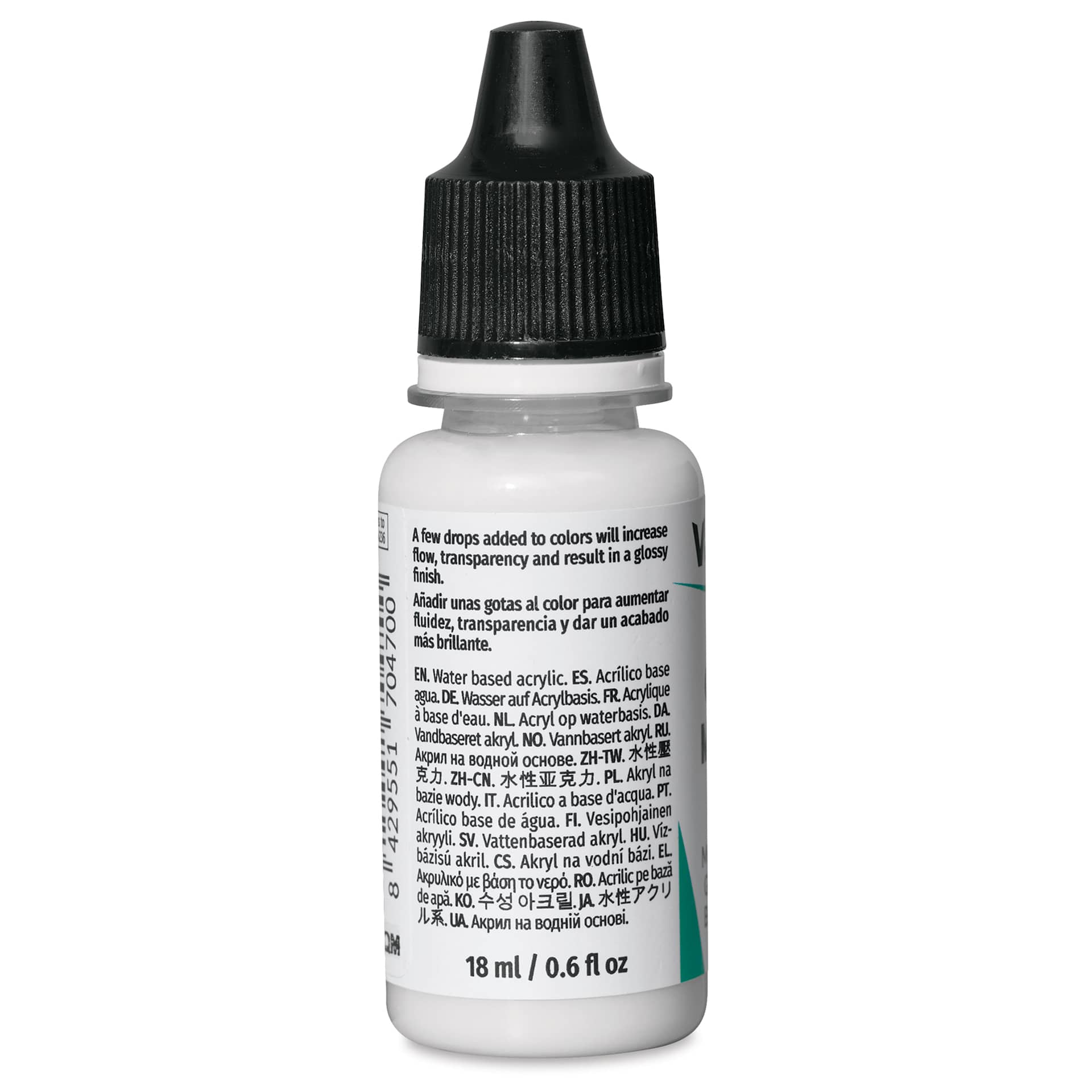 Vallejo Model Color Gloss Medium - 18 ml back of bottle