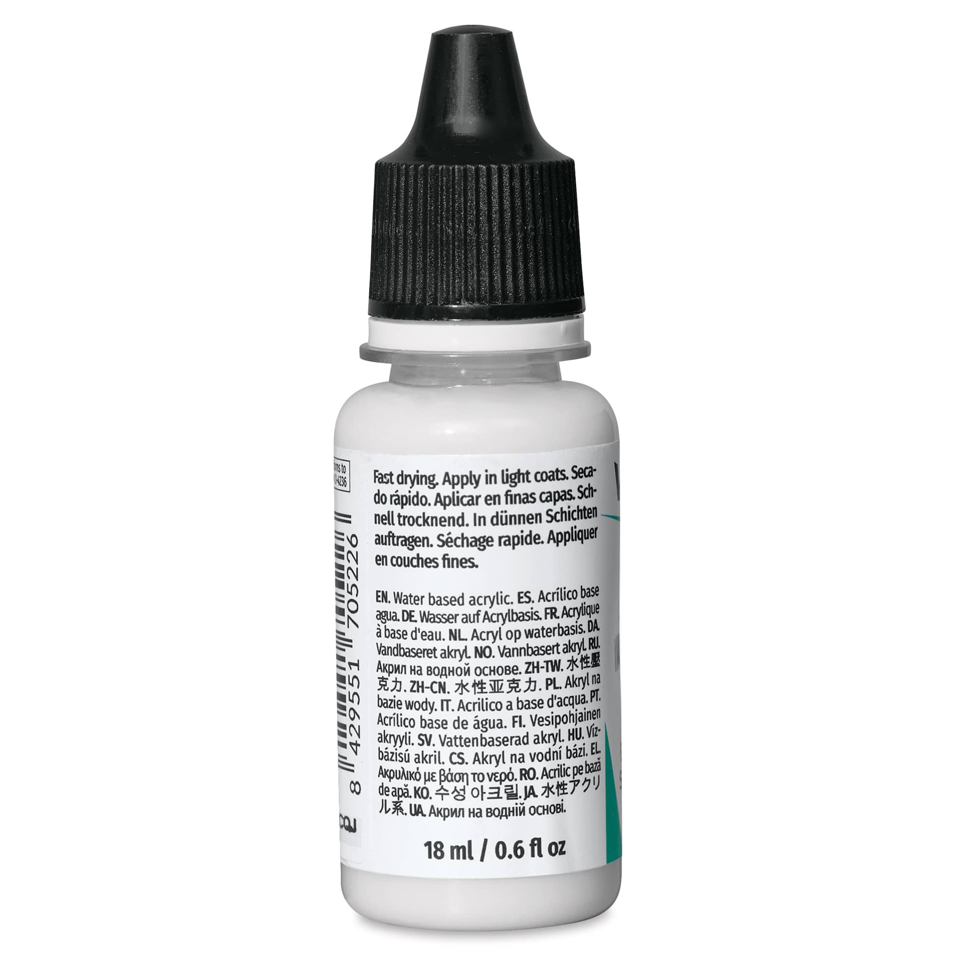 Vallejo Model Color Permanent Varnish - Satin, 18 ml side view