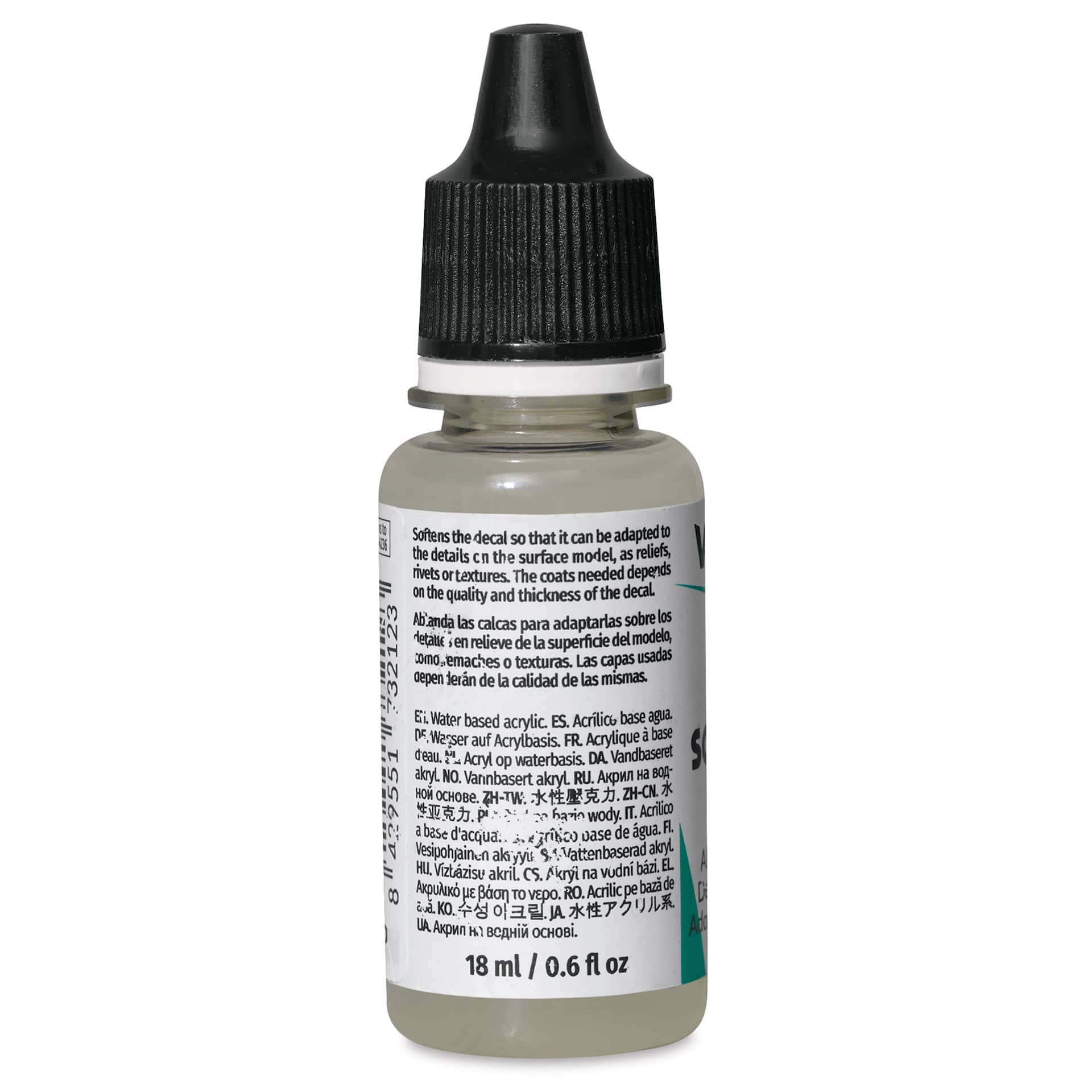 Vallejo Model Color Decal Medium - Decal Softener, 18 ml side view