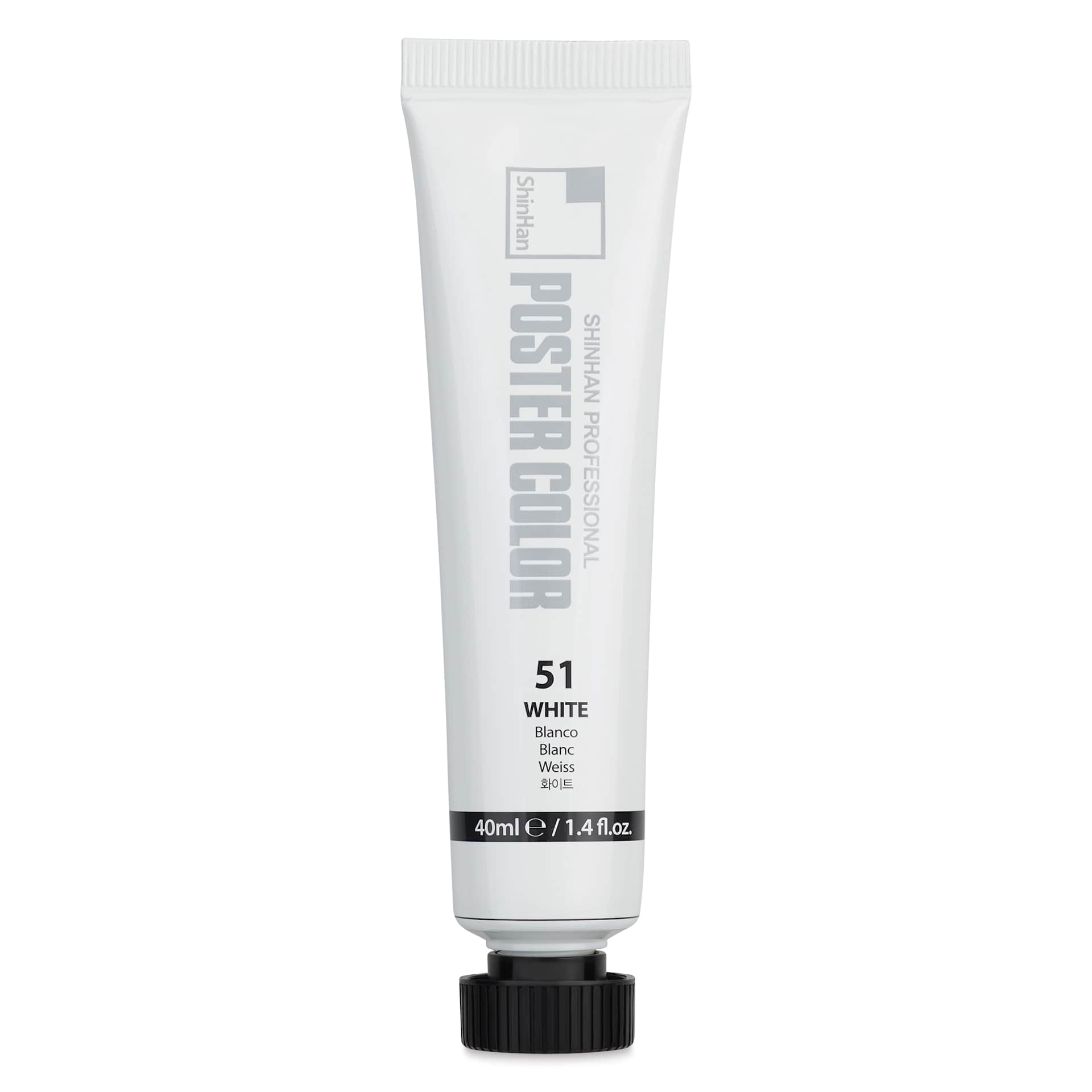 ShinHan Professional Poster Color Paint - White, 40 ml tube