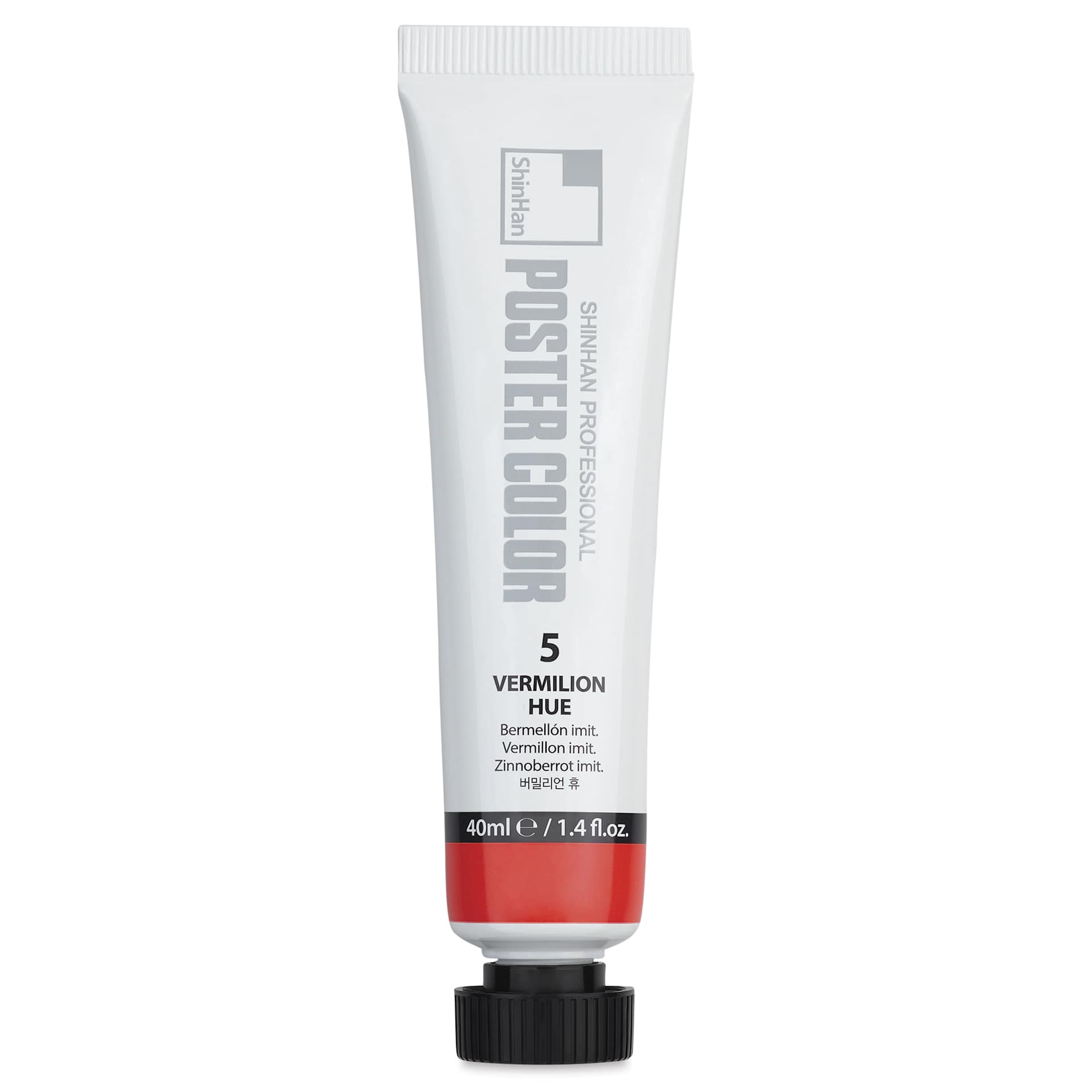 ShinHan Professional Poster Color Paint - Vermilion Hue, 40 ml tube