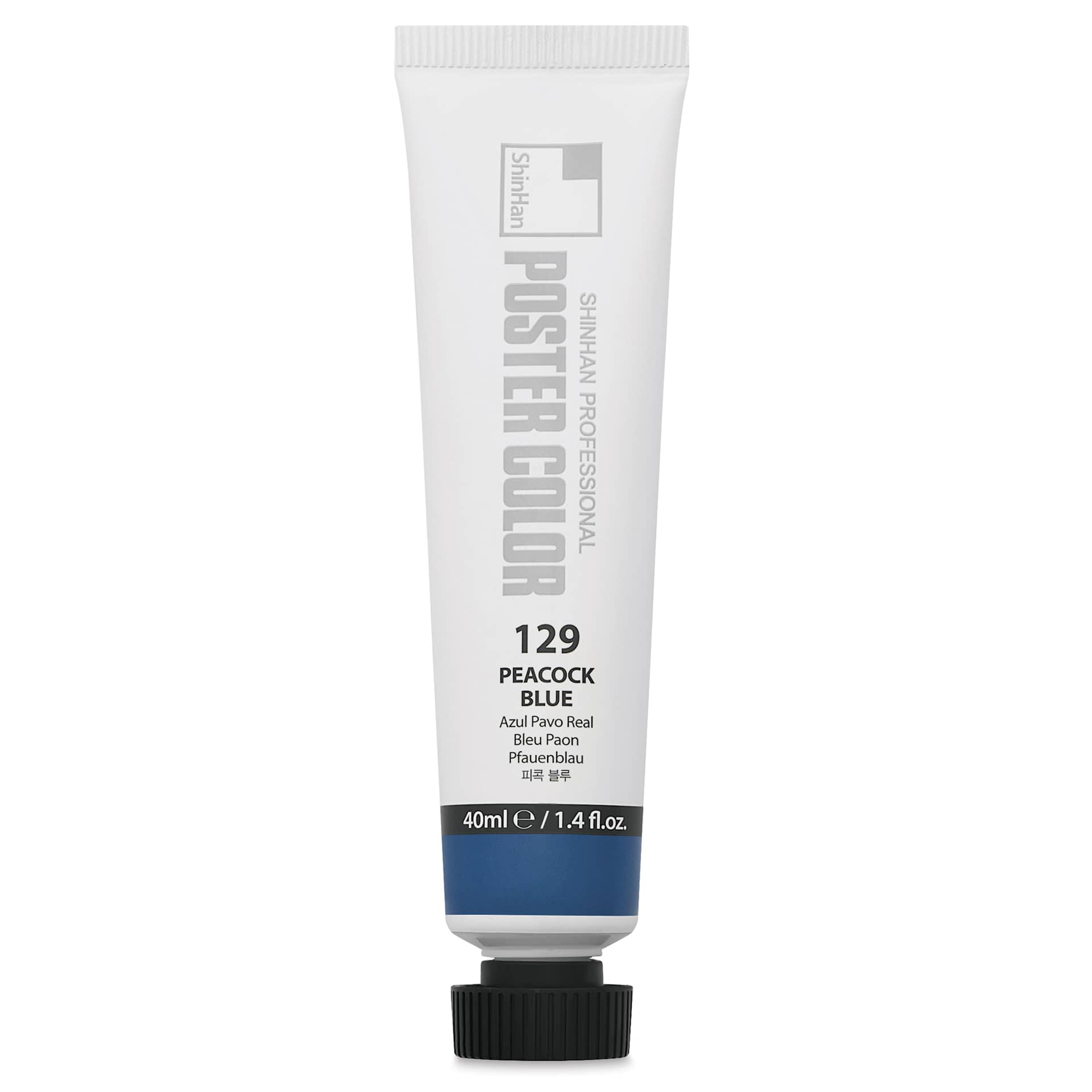 ShinHan Professional Poster Color Paint - Peacock Blue, 40 ml back