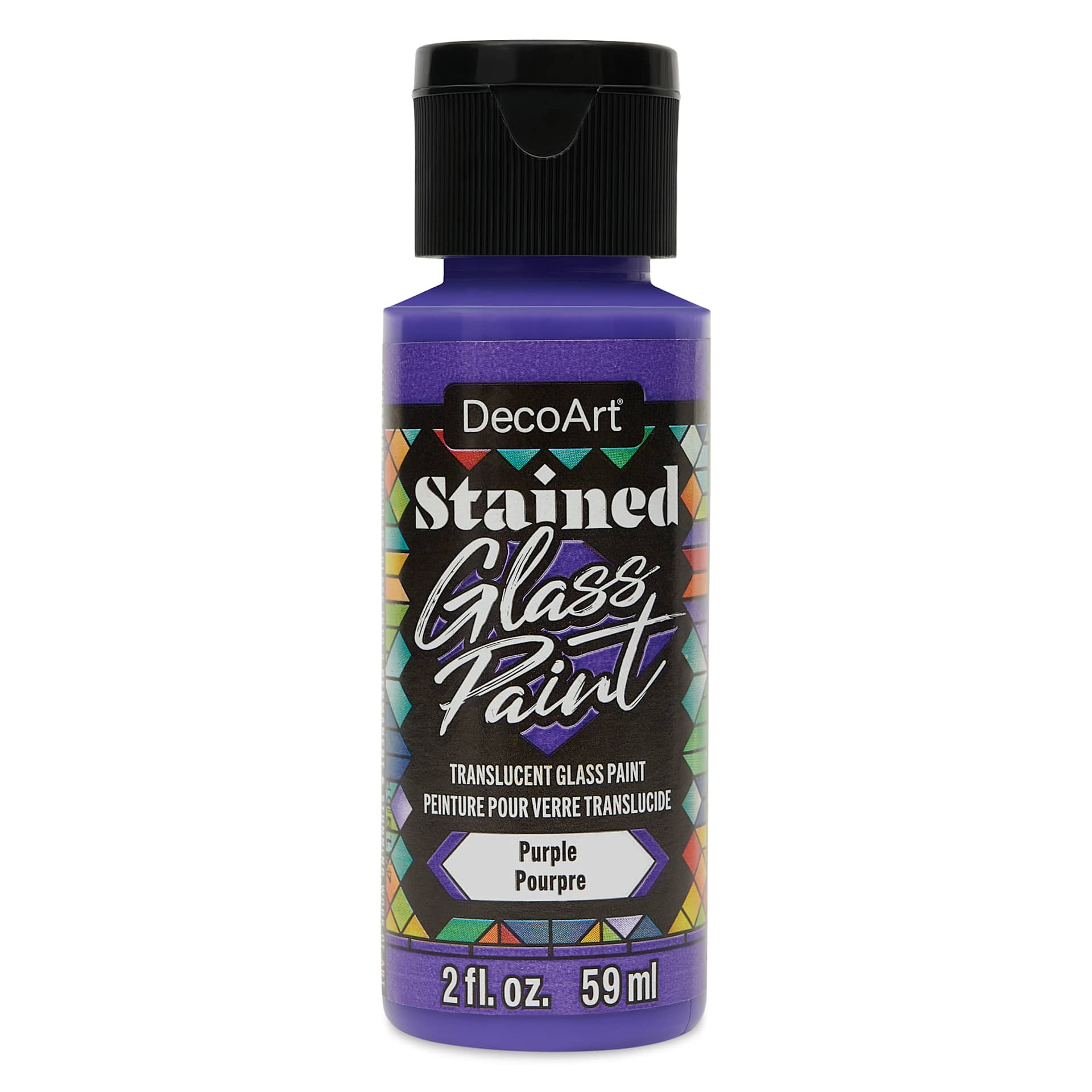 DecoArt Stained Glass Paint - Purple, 2 oz bottle