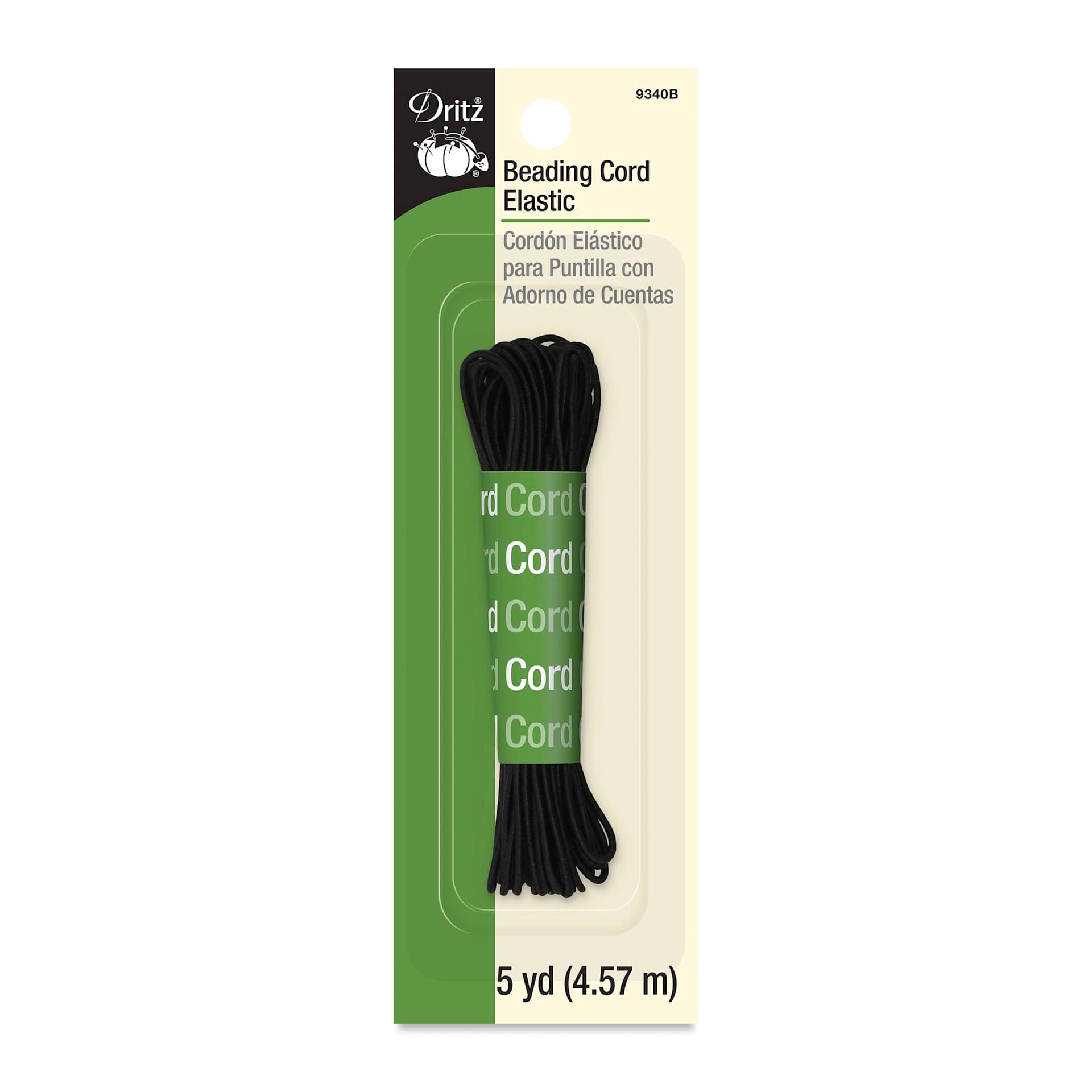 Dritz Beading Cord Elastic - Black, 5 yds front of packaging