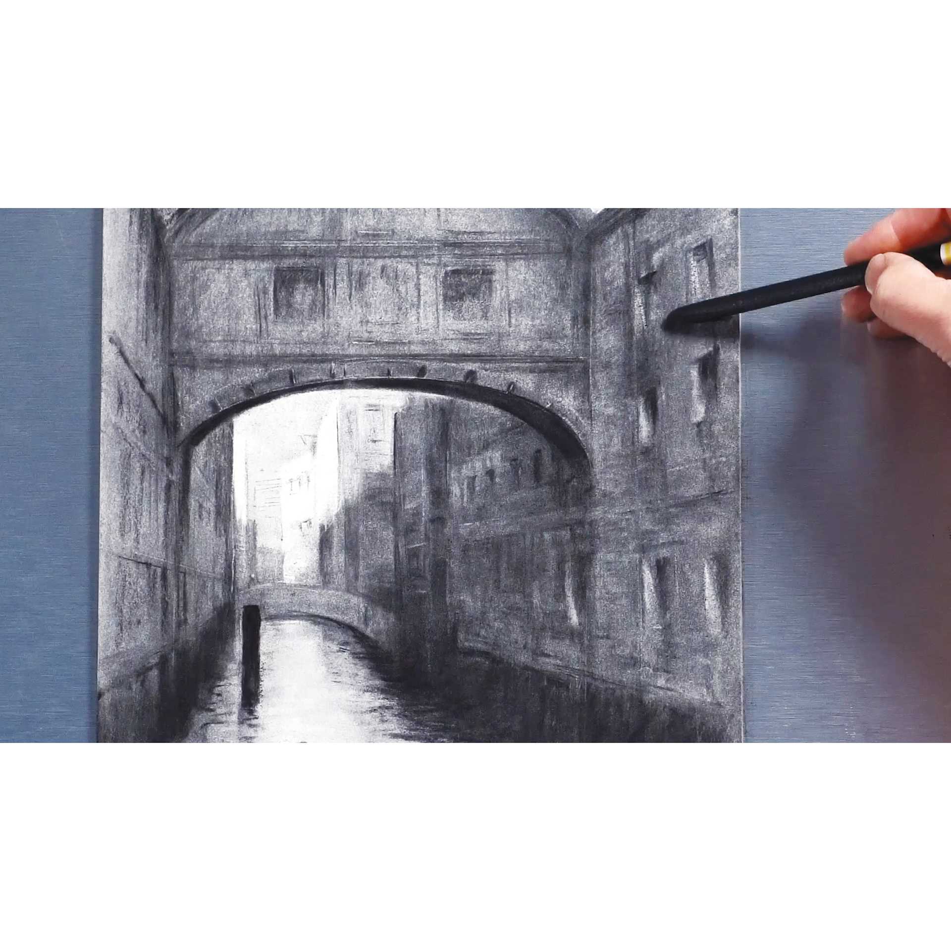 Nitram Starter Pack, charcoal drawing