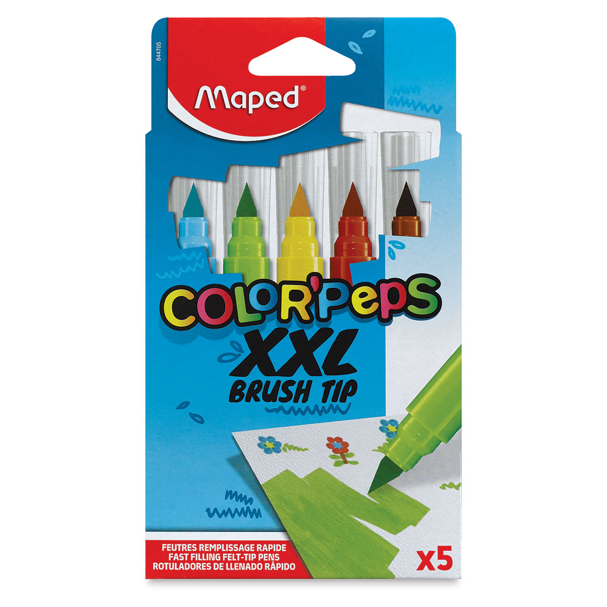 Maped Color’Peps XXL Brush Markers - Set of 5