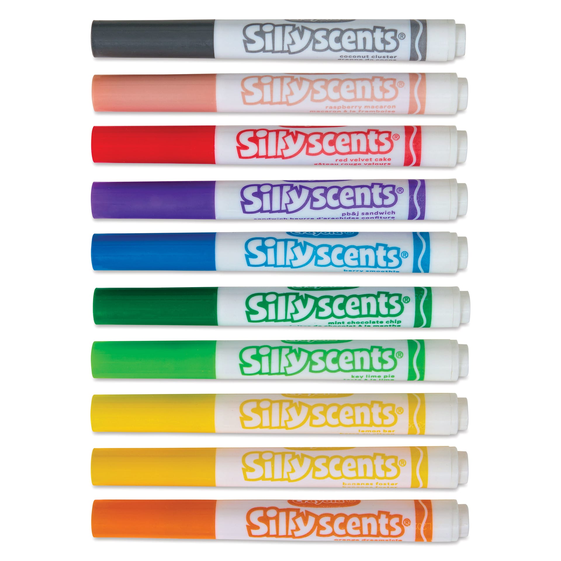 Crayola Silly Scent Smashups Markers - Set of 10, Broad Tip with caps on
