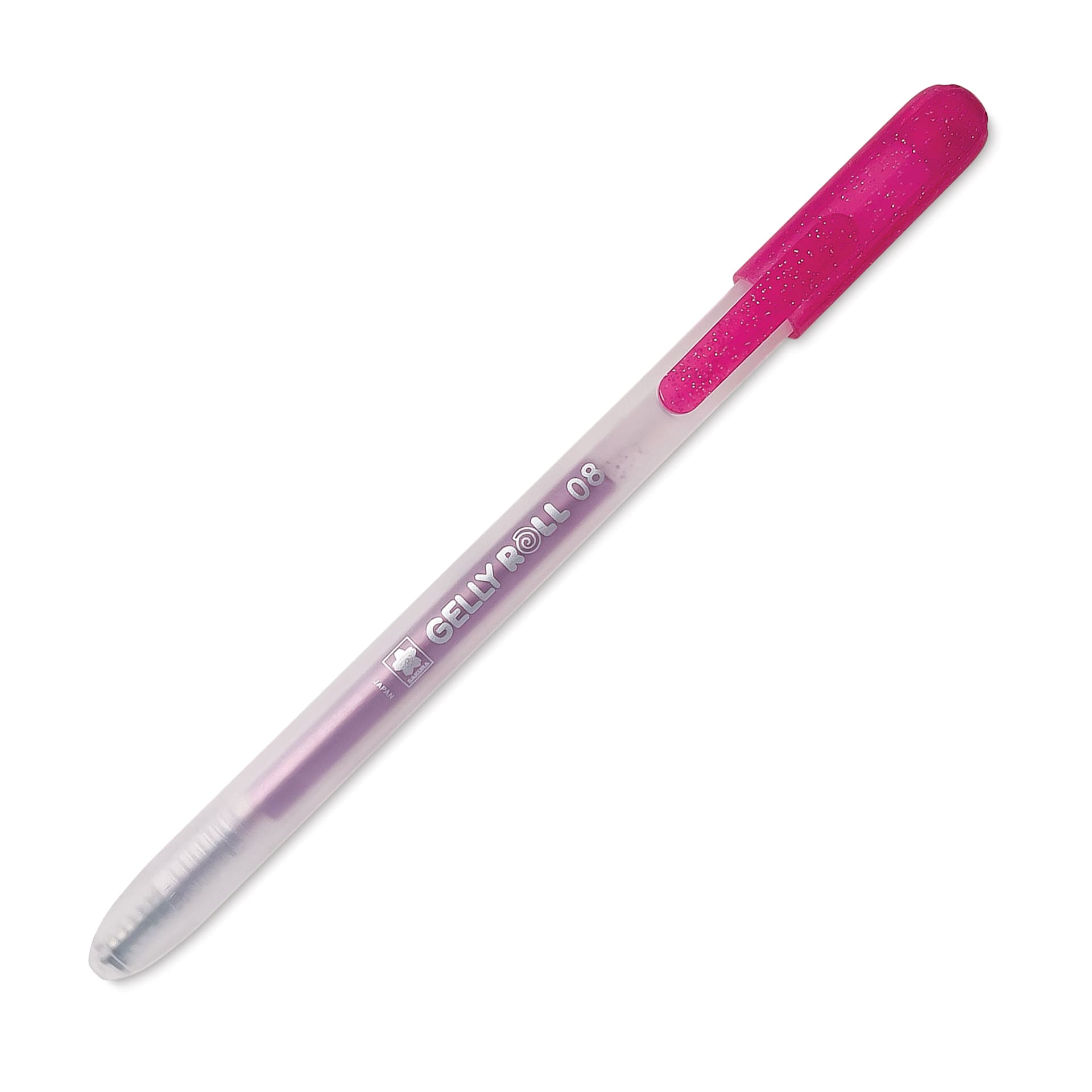 Sakura Gelly Roll Retractable Metallic Pen - Pink, tip retracted