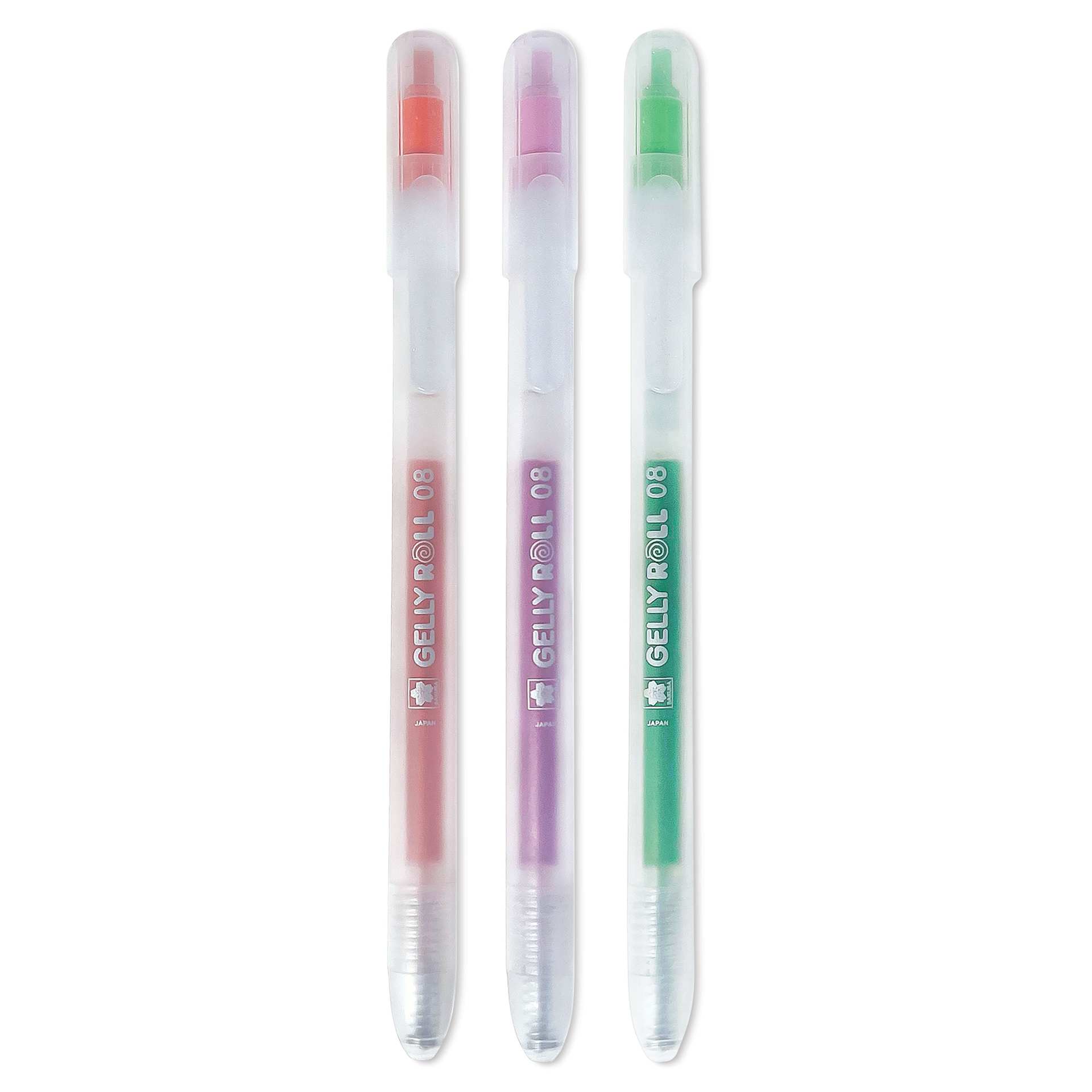 Sakura Gelly Roll Retractable Stardust Pen - Melon Mix, Medium Tip, Set of 3