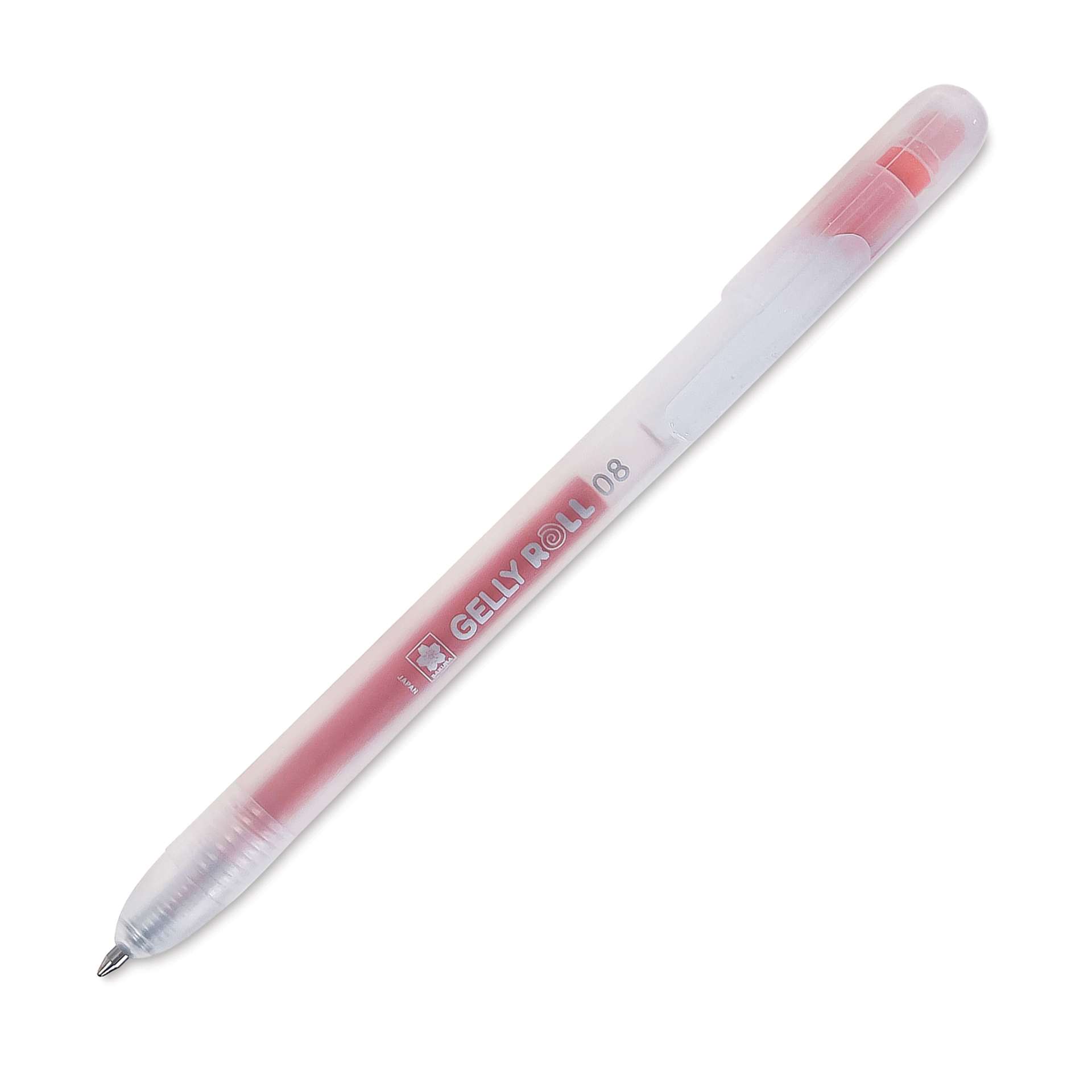 Sakura Gelly Roll Retractable Stardust Pen - Orange Star, tip extended