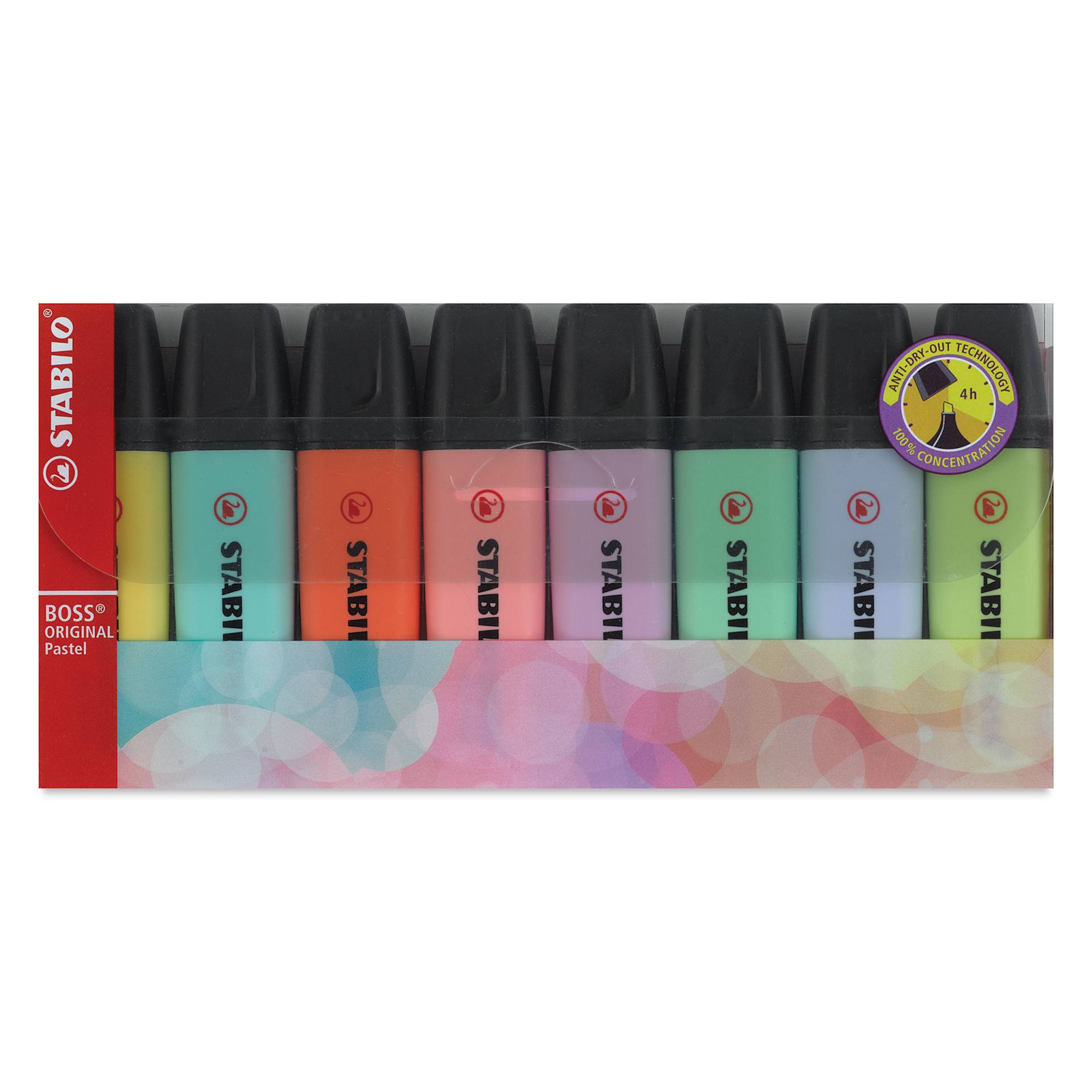 Stabilo Boss Original Highlighters - Pastel, Set of 8, front of the packaging