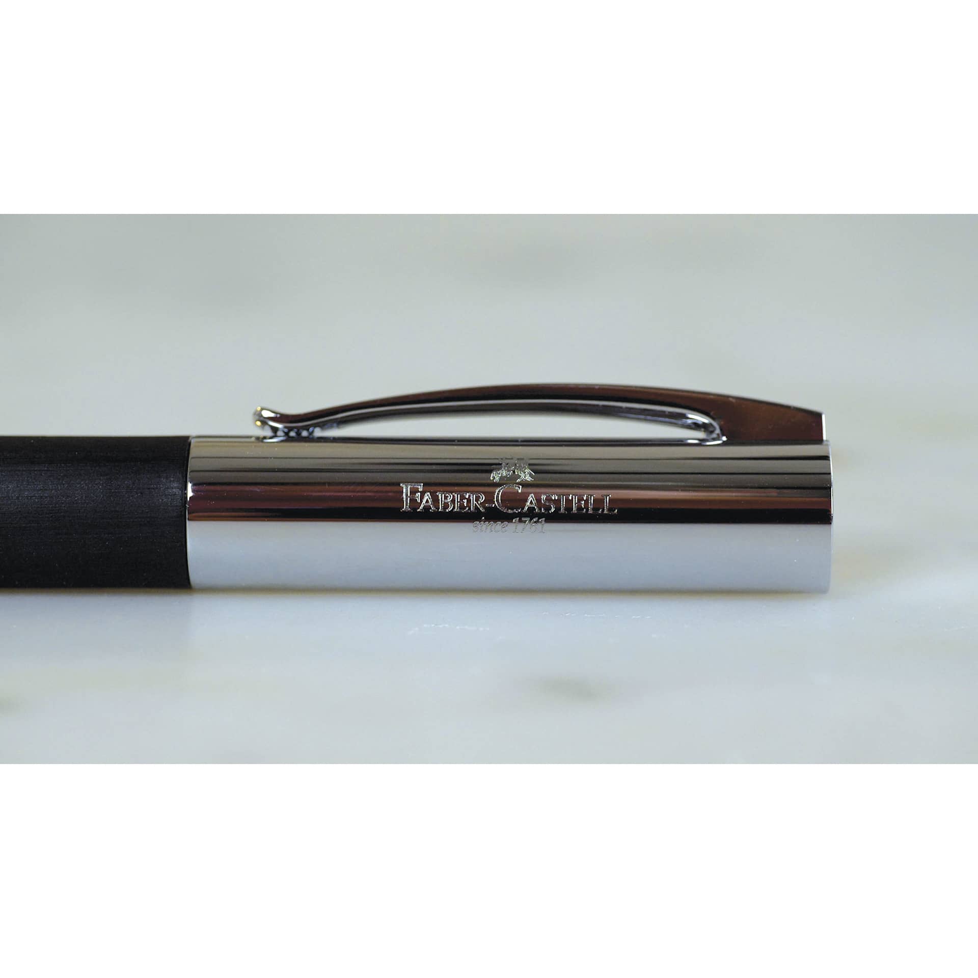 Faber-Castell Ambition Rollerball Pen, close-up of the logo