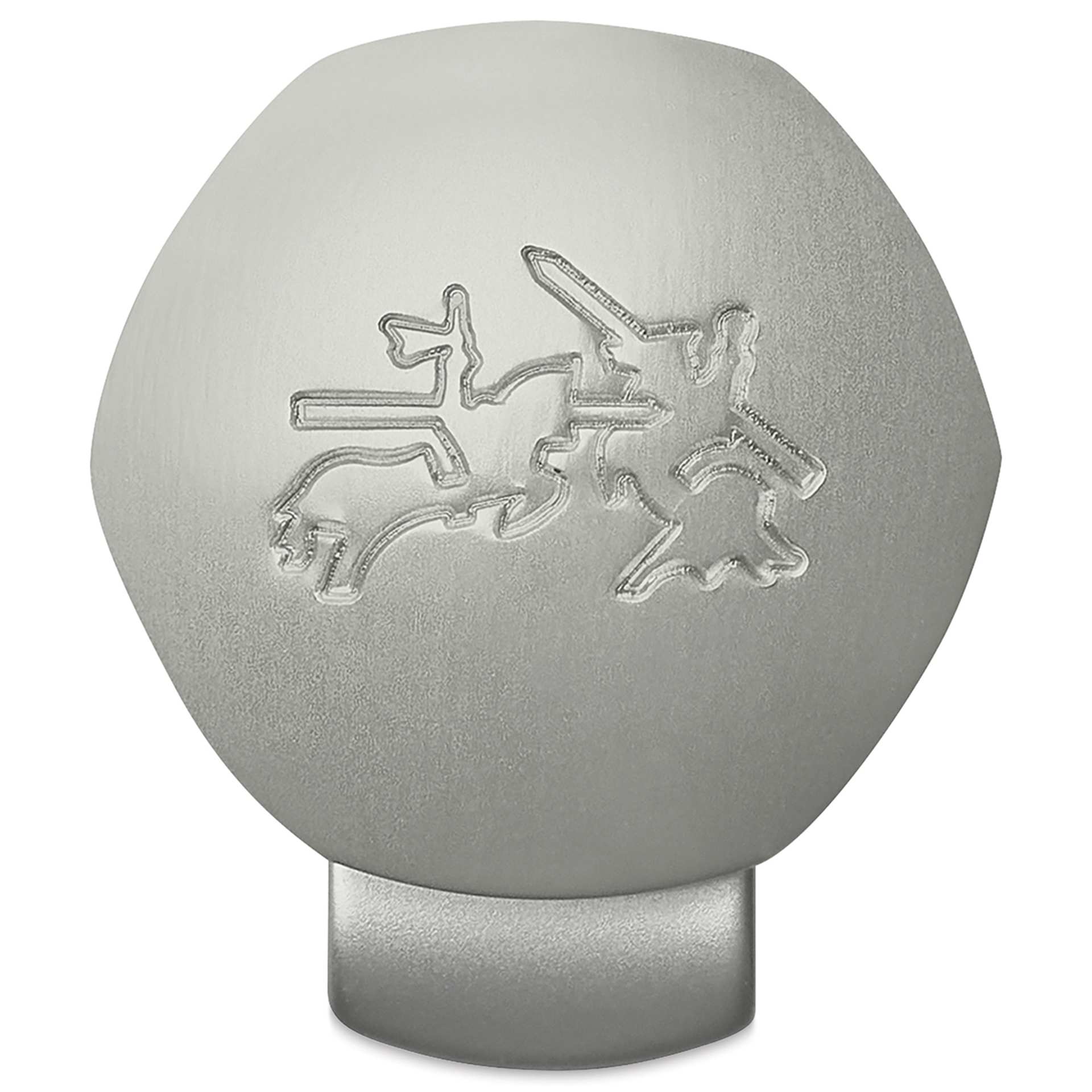 Faber-Castell Hexo Fountain Pen - Matte Silver, Fine Tip, showing engraving on cap