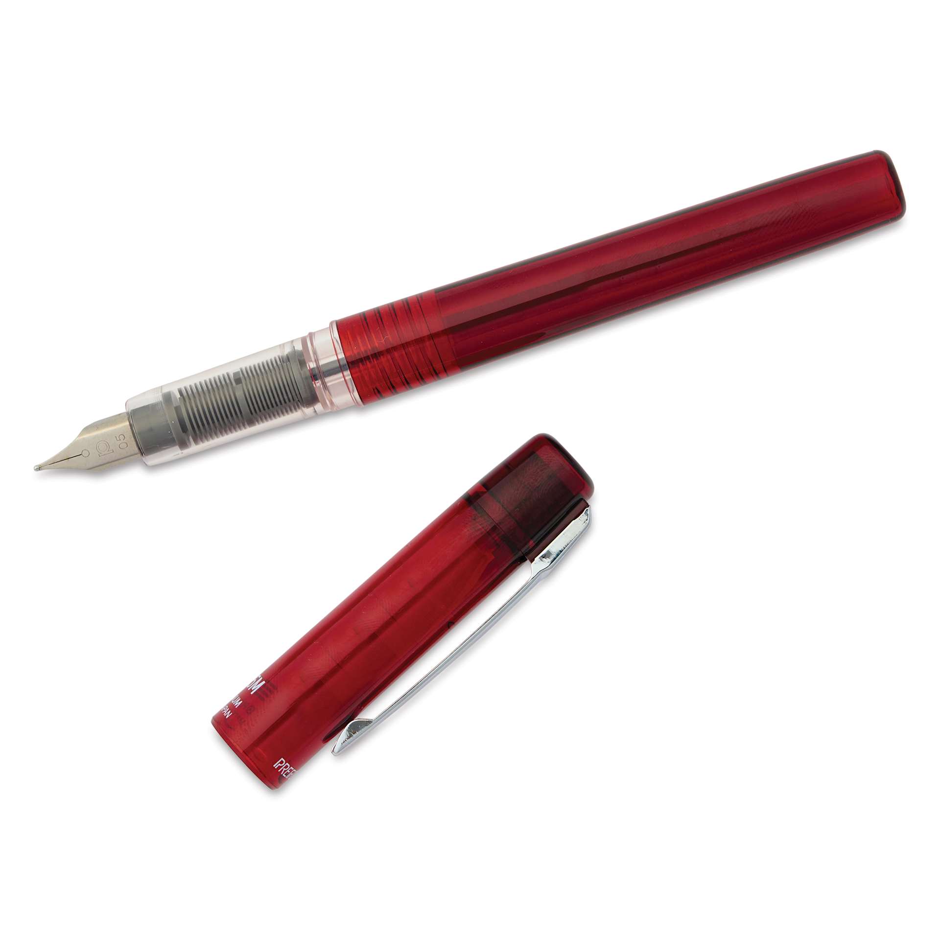 Platinum Prefounte Fountain Pen - Crimson Red, Medium, with cap