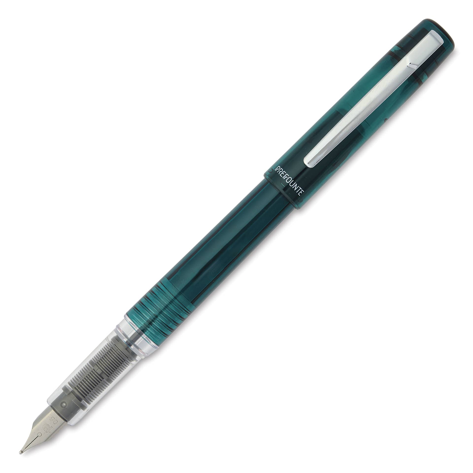 Platinum Prefounte Fountain Pen - Dark Emerald, Medium